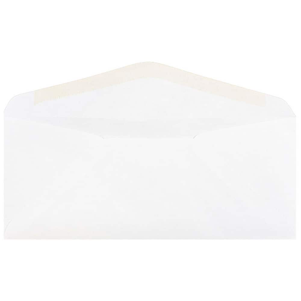 JAM Paper 4" x 9.5" White Business Envelopes, Bulk