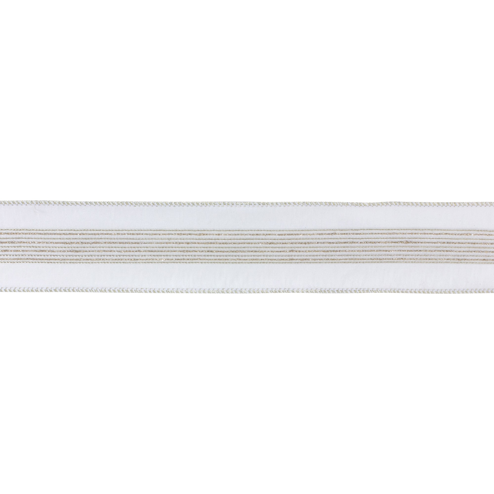 Melrose 2.5" x 10yd. Glitter Stripes Wired Holiday Ribbon