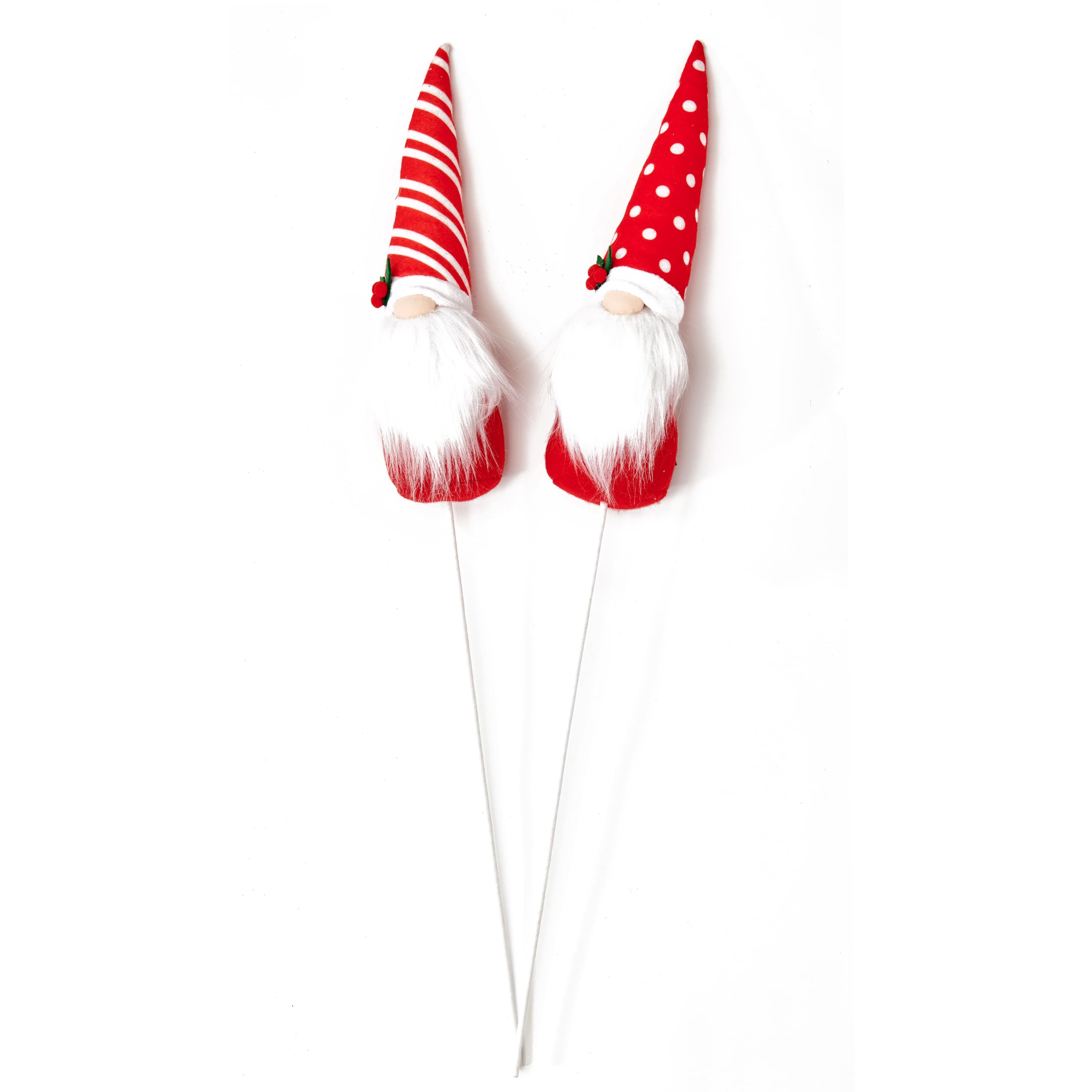 30" Christmas Gnome on Stick Planter Picks, 2ct.