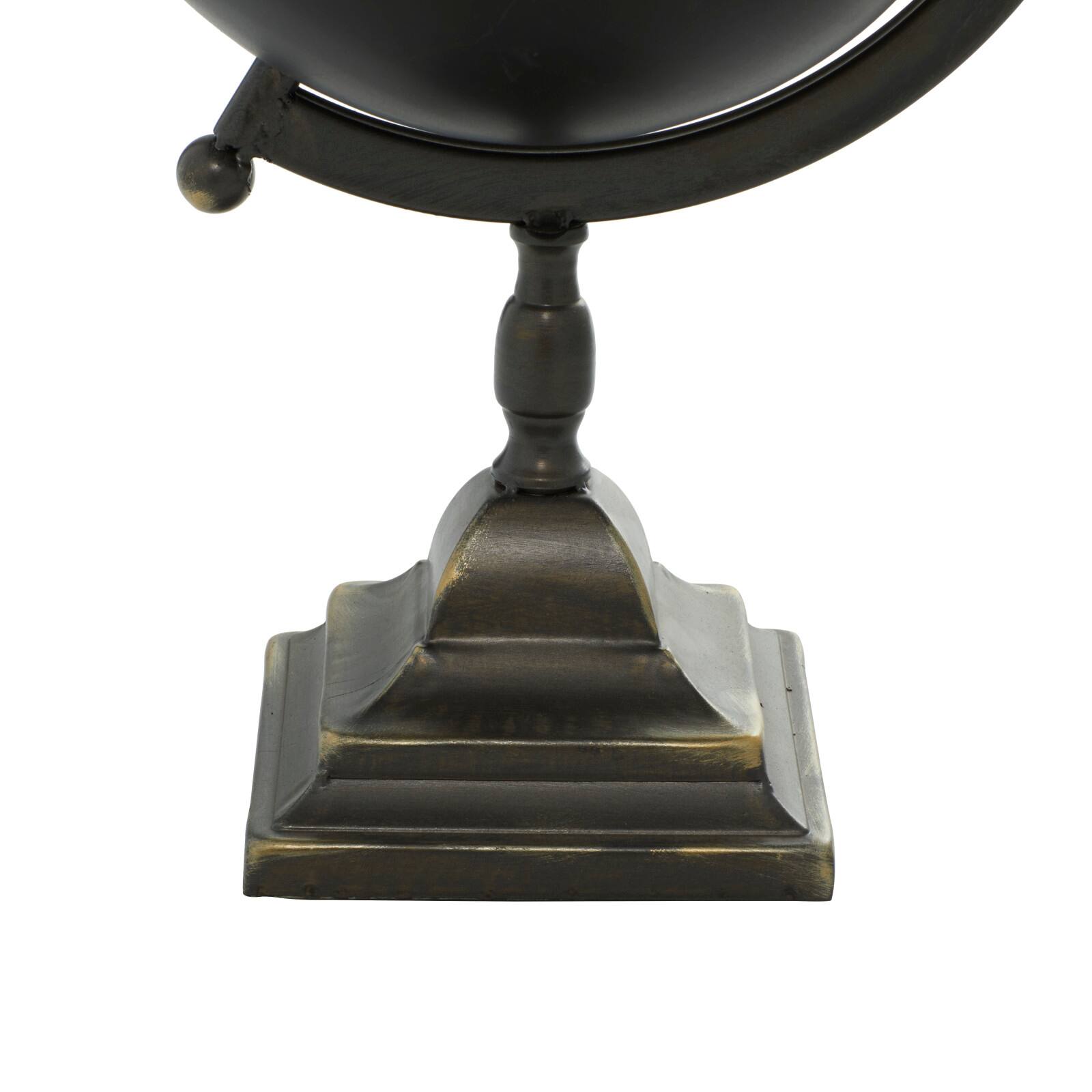 18" Black Iron Industrial Globe