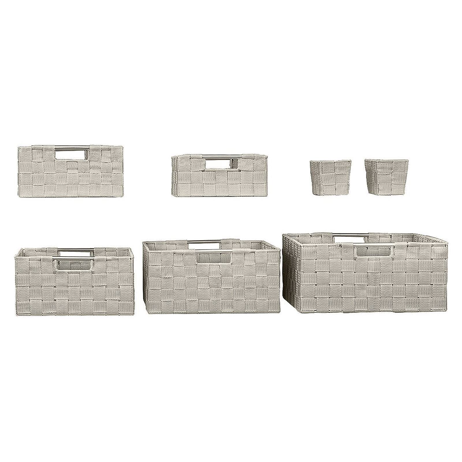 Sorbus 7-Piece Stackable Tote Basket Set with Handles