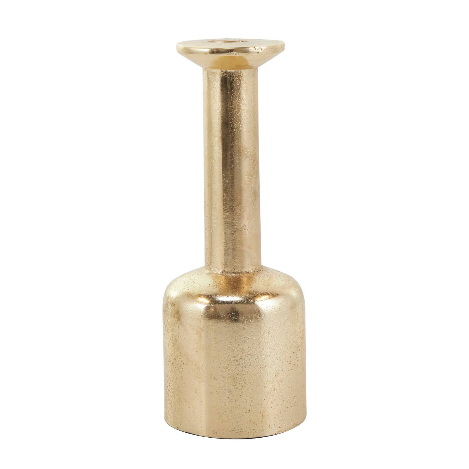 Gold Aluminum Taper Candle Holder with Rounded Bases Set