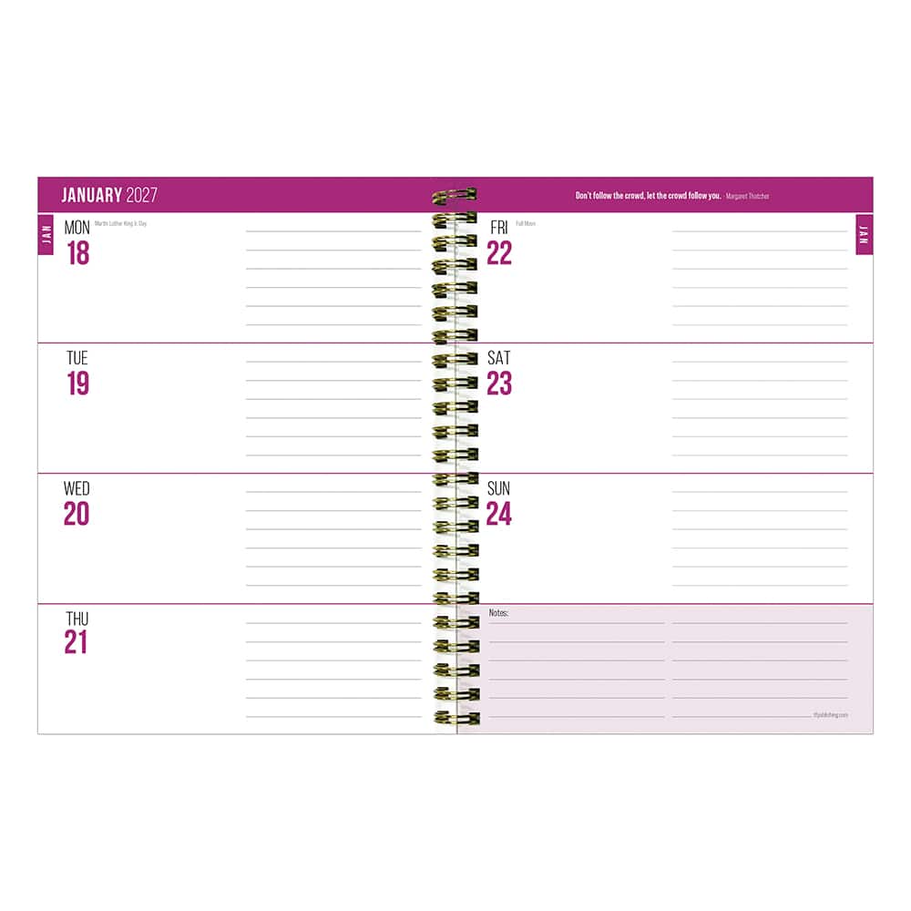 2027 Graphic Petals Medium Weekly Monthly Planner