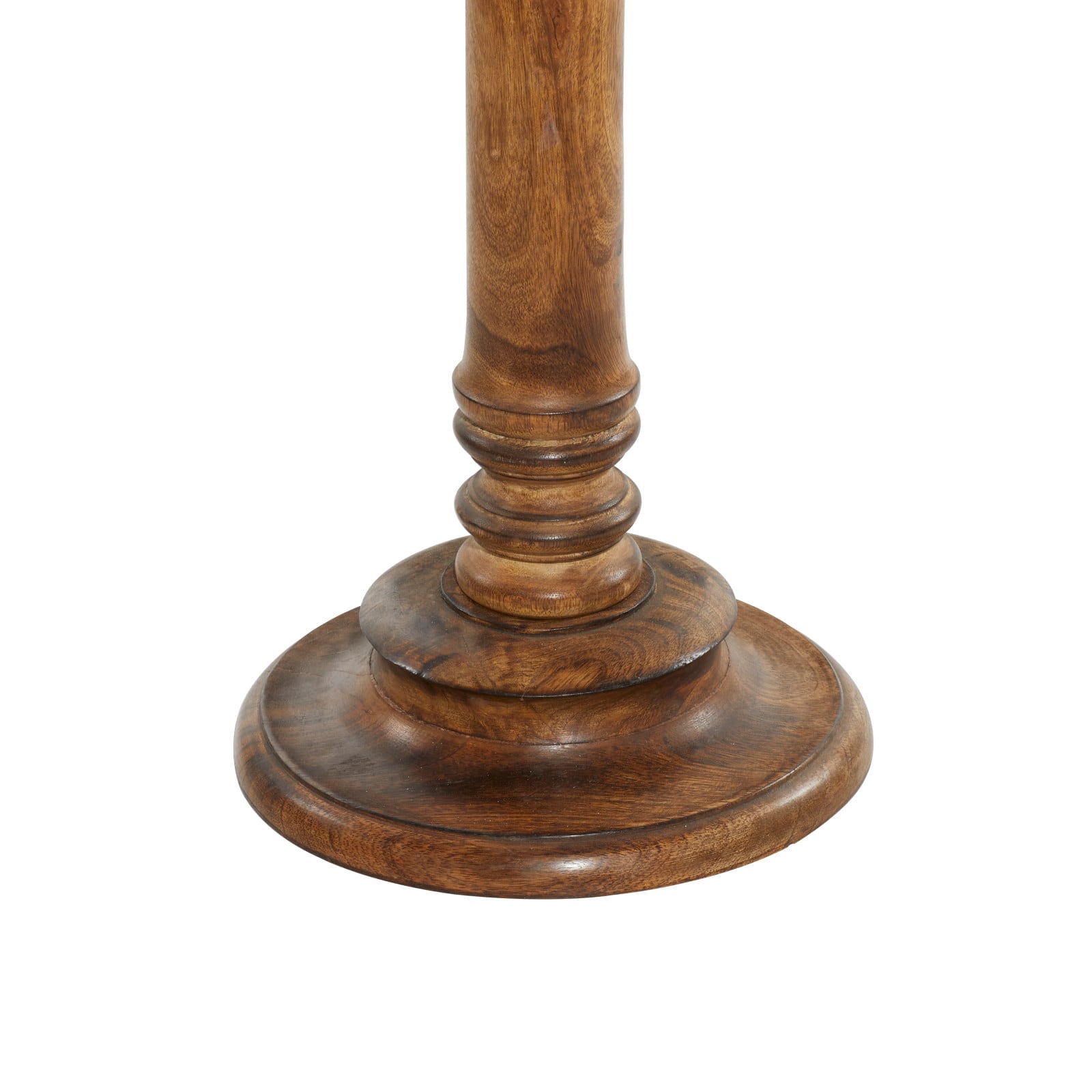 Brown Mango Wood Traditional Accent Table, 21" x 17" x 17"