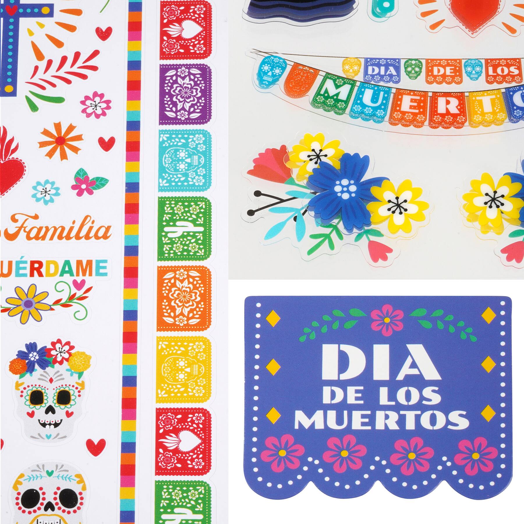12 Pack: Day of the Dead Holiday Stickers by Recollections™