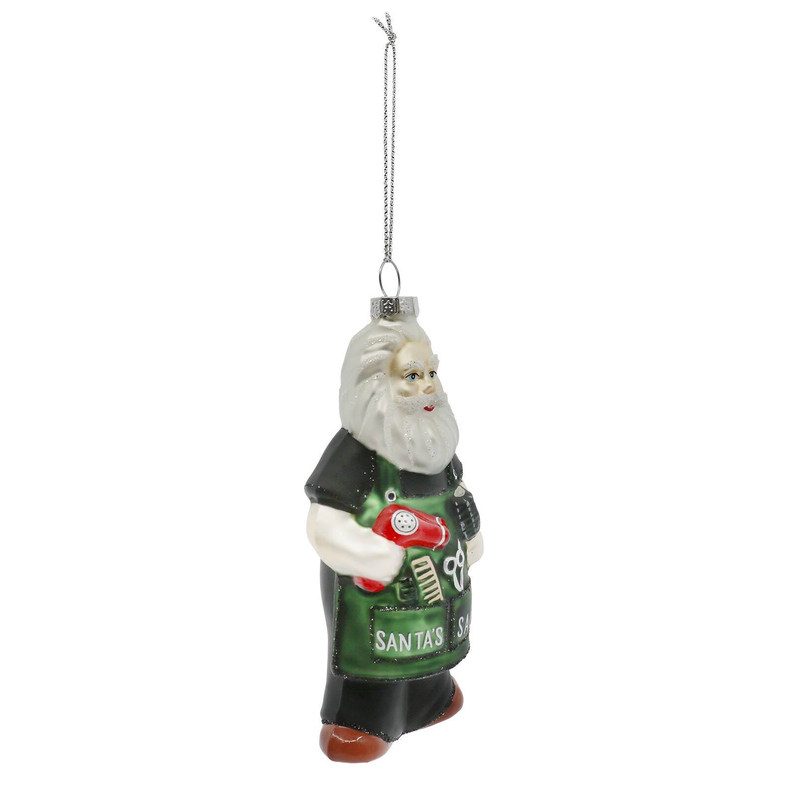 5.25" Salon Santa Glass Ornament by Ashland®