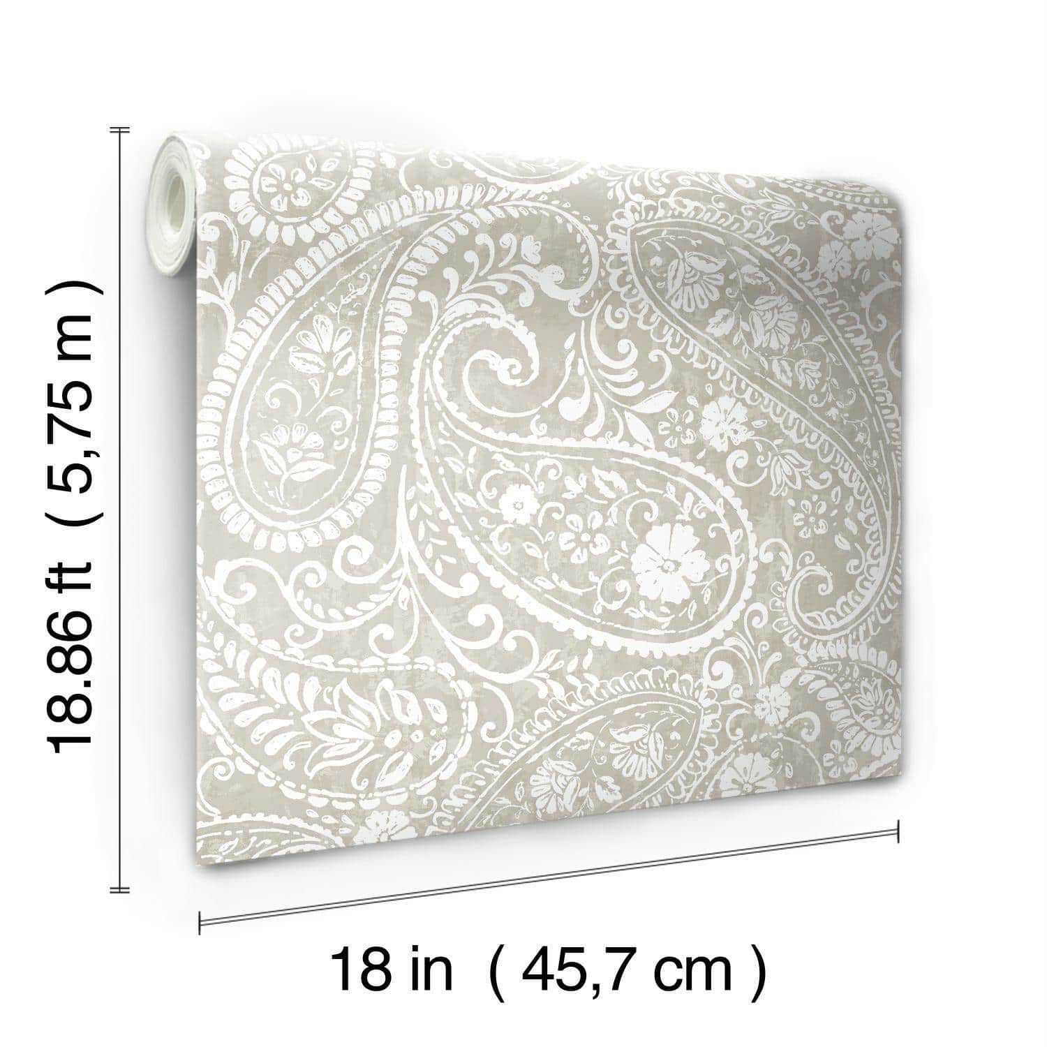 RoomMates Paisley Prince Peel & Stick Wallpaper