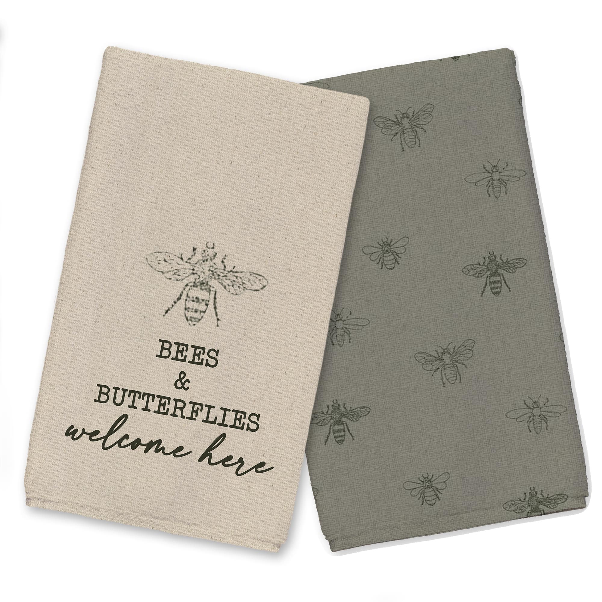 Bees & Butterflies Welcome Tea Towel Set