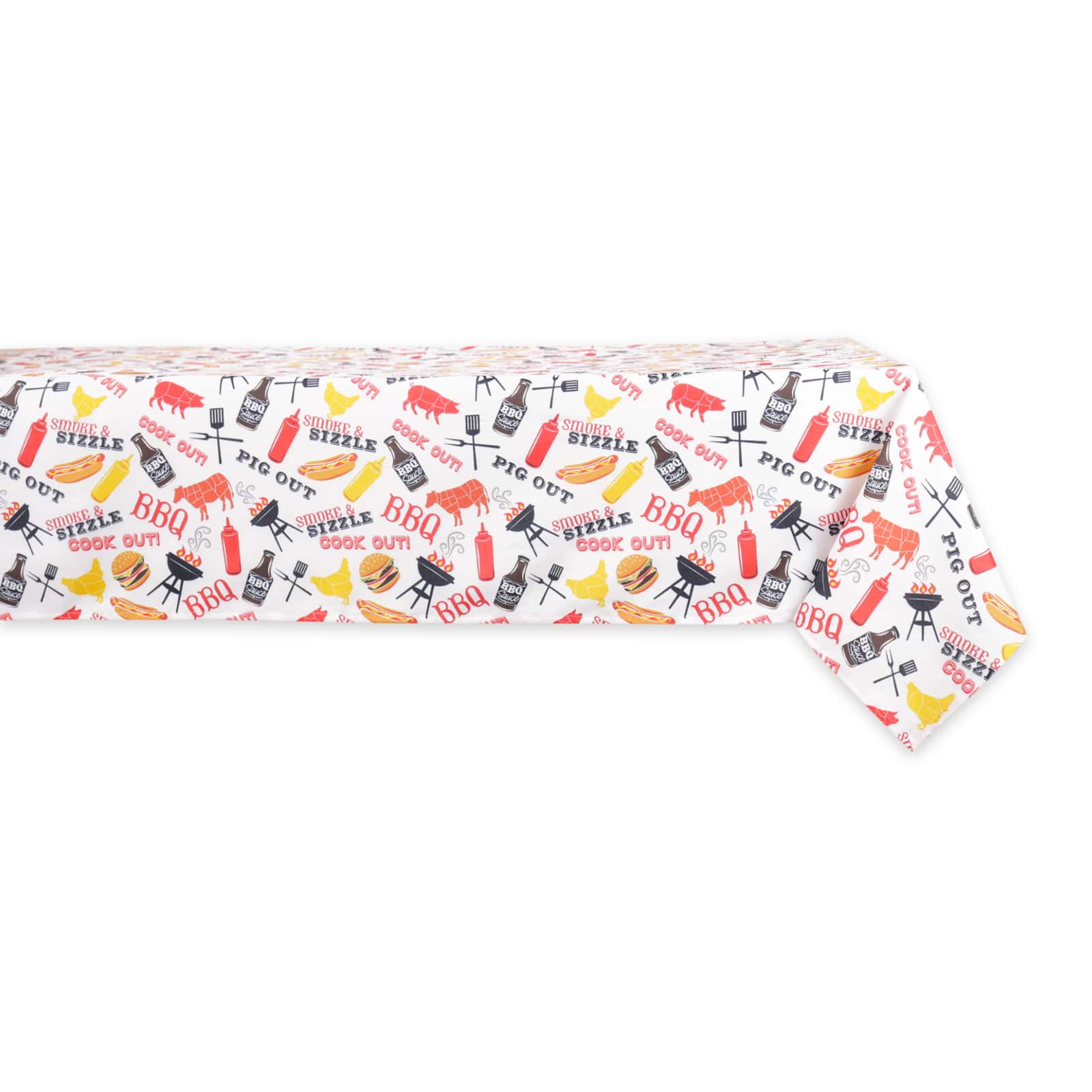 BBQ Fun Print Outdoor Tablecloth 60" x 120"