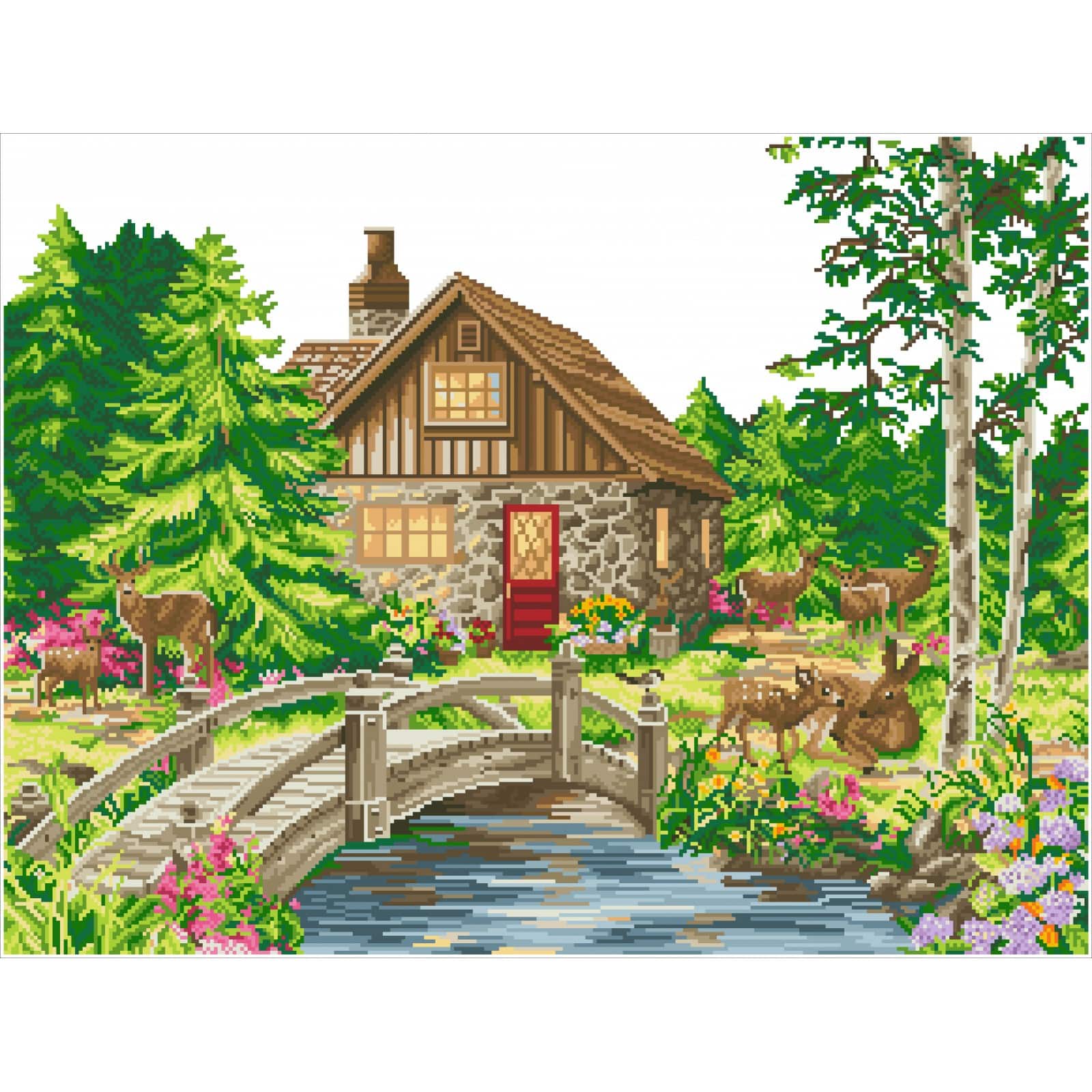 Diamond Dotz® Intermediate Old Stone Cottage Diamond Facet Art Kit