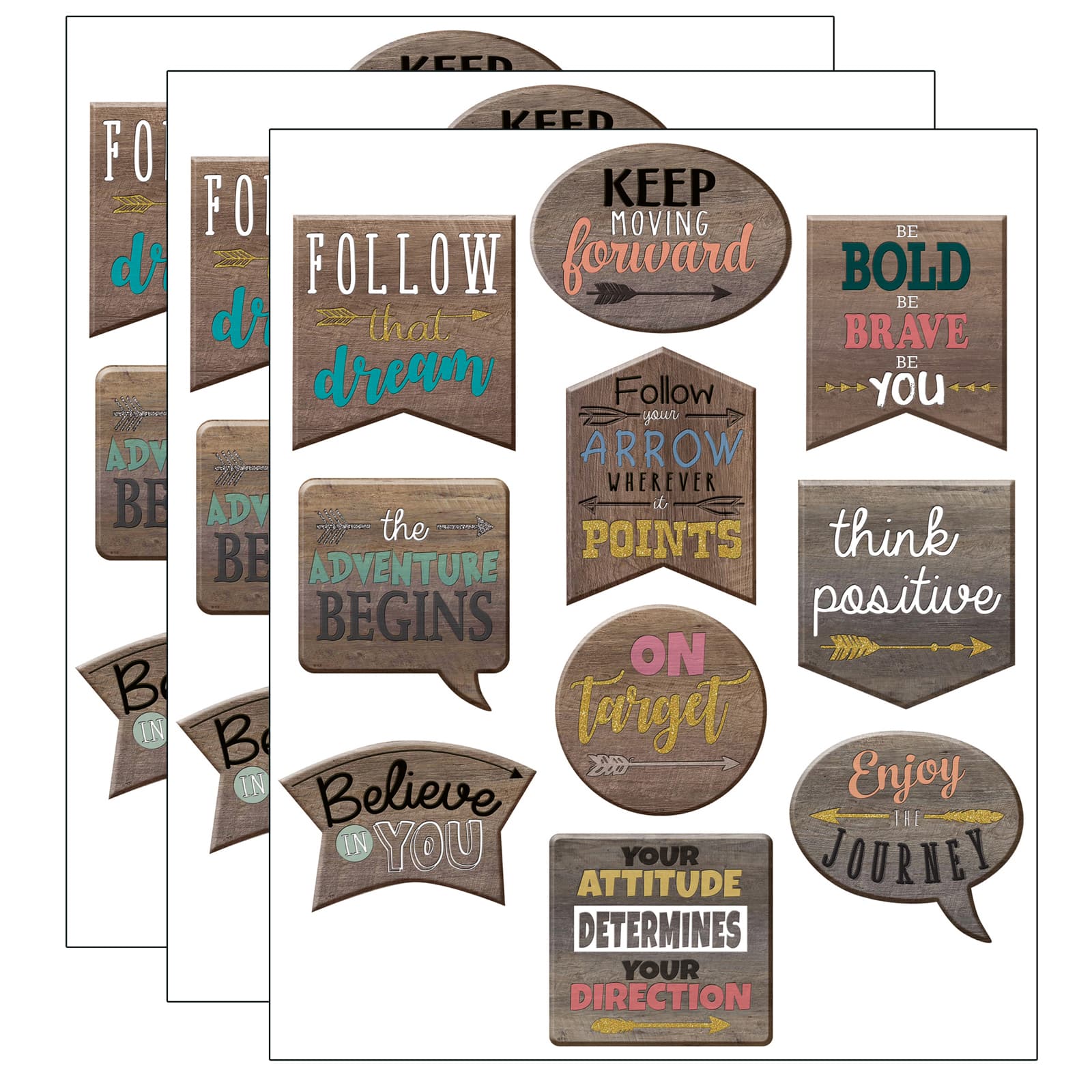 Teacher Created Resources Home Sweet Classroom Positive Sayings Accents, 3 Packs of 30