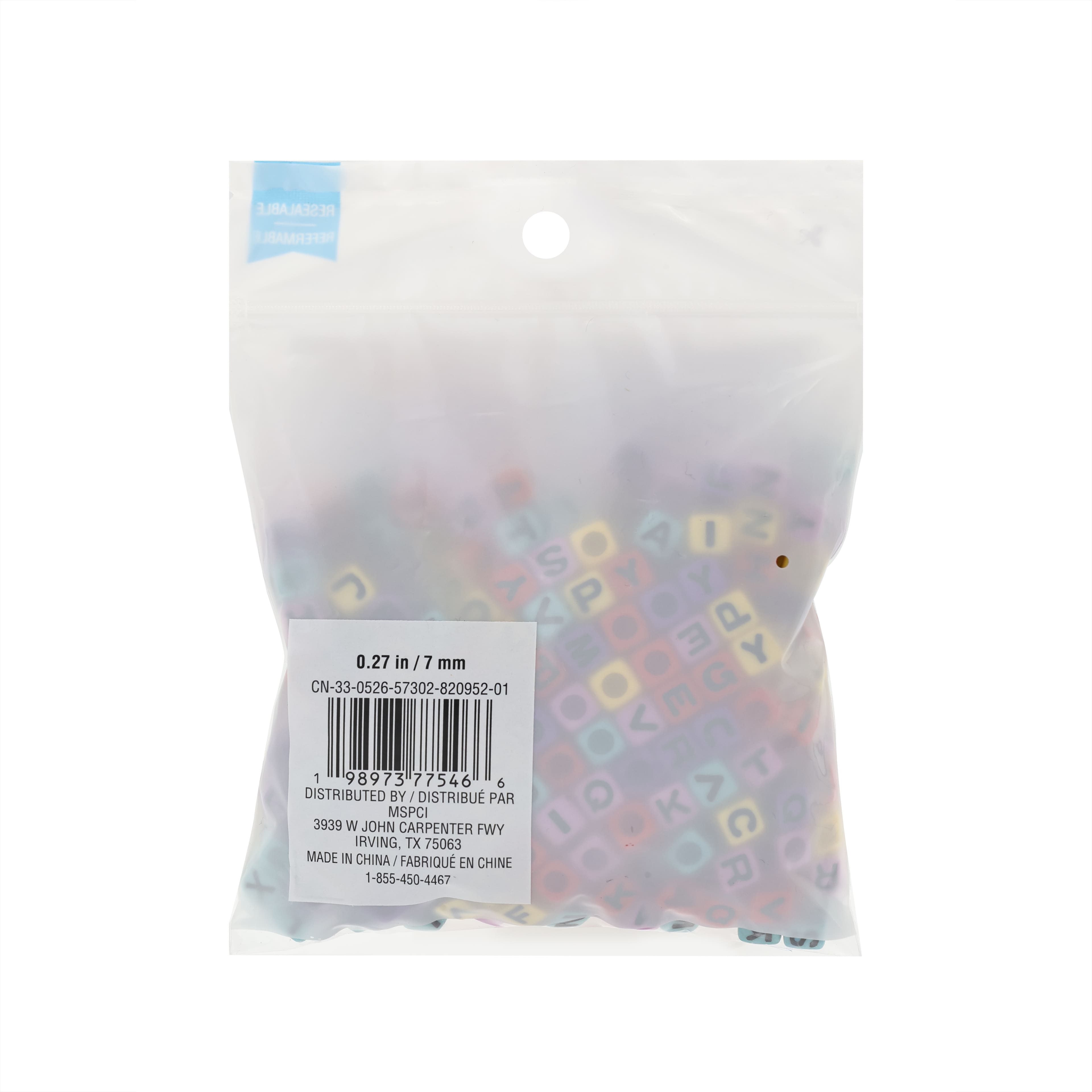 Bright Acrylic Cube Alphabet Beads, 340ct. by Creatology™