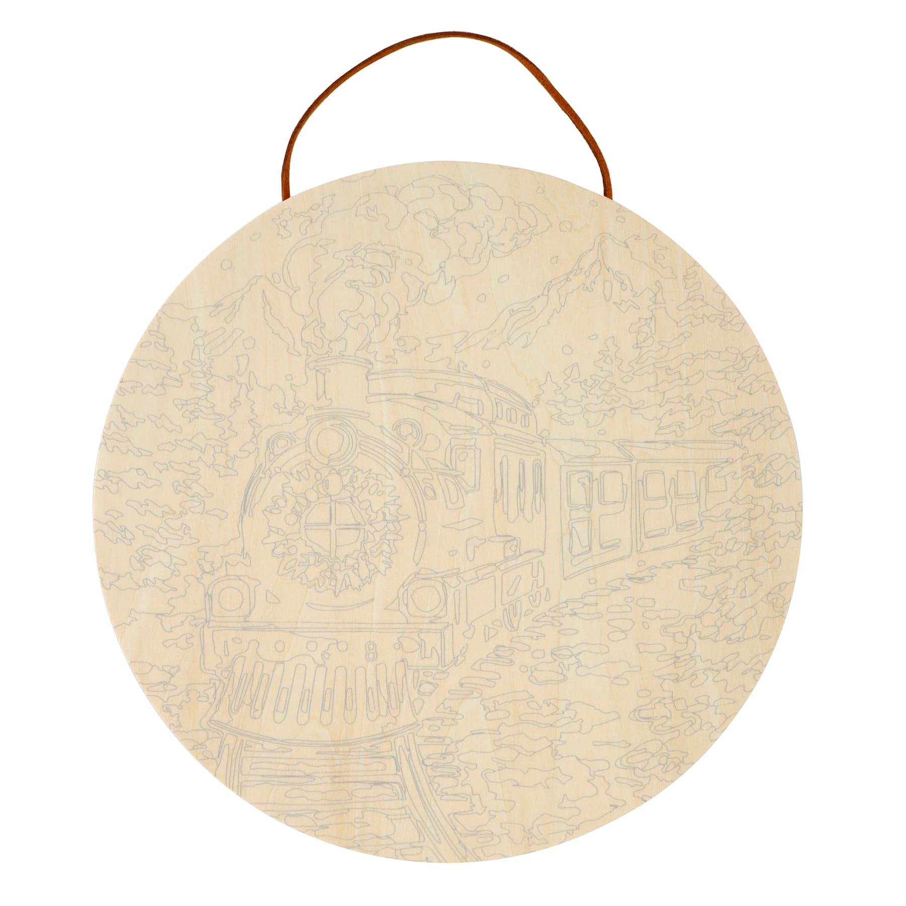 8" Night Train Paint-by-Number Plywood Surface Kit by Artist's Loft®