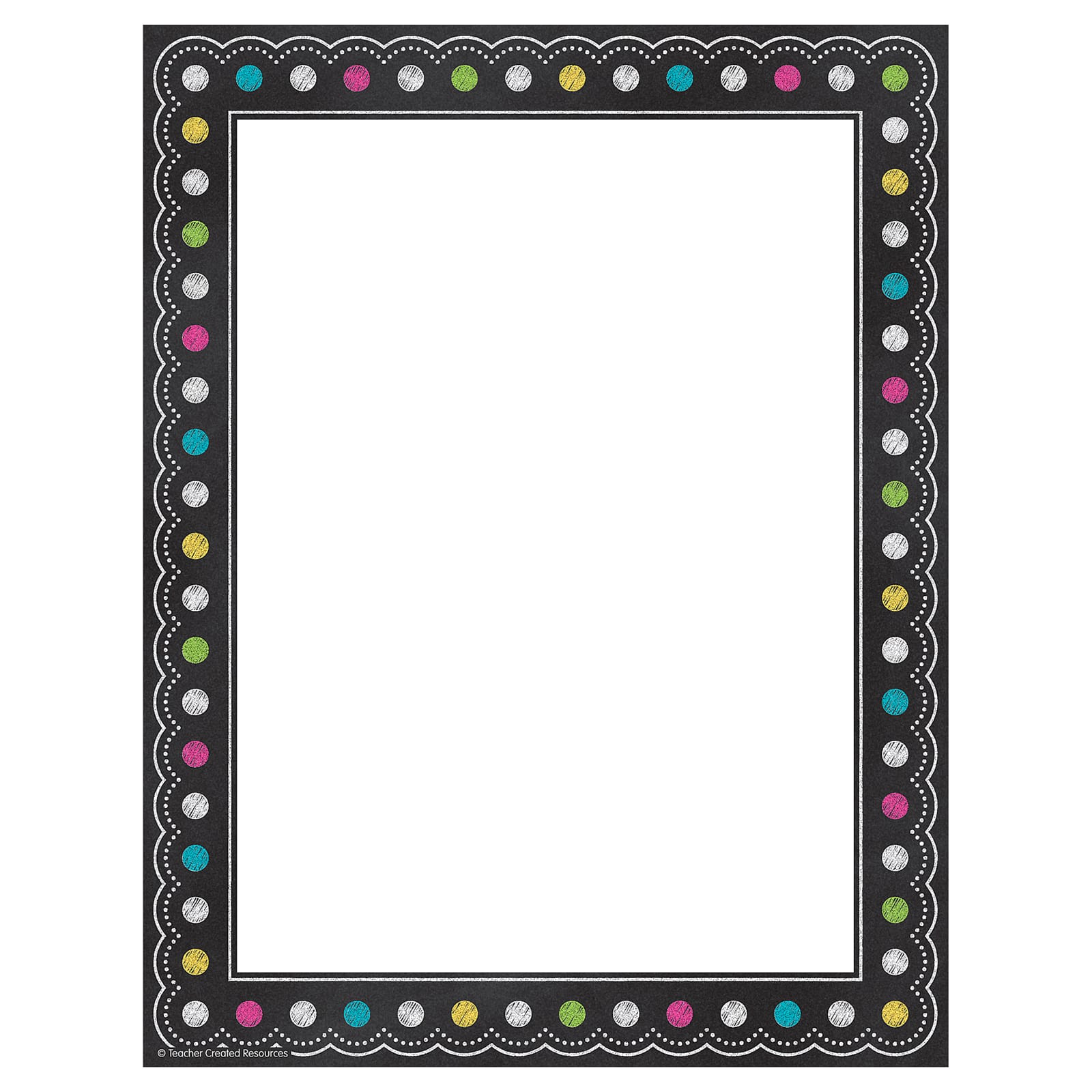 Teacher Created Resources Chalkboard Brights Computer Paper, 6 packs of 50