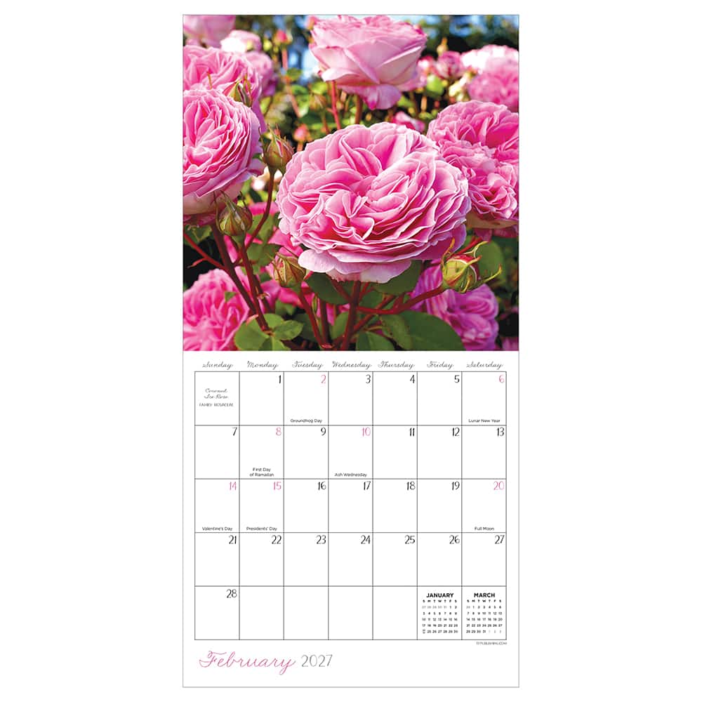 2027 Flowers Mini Calendar