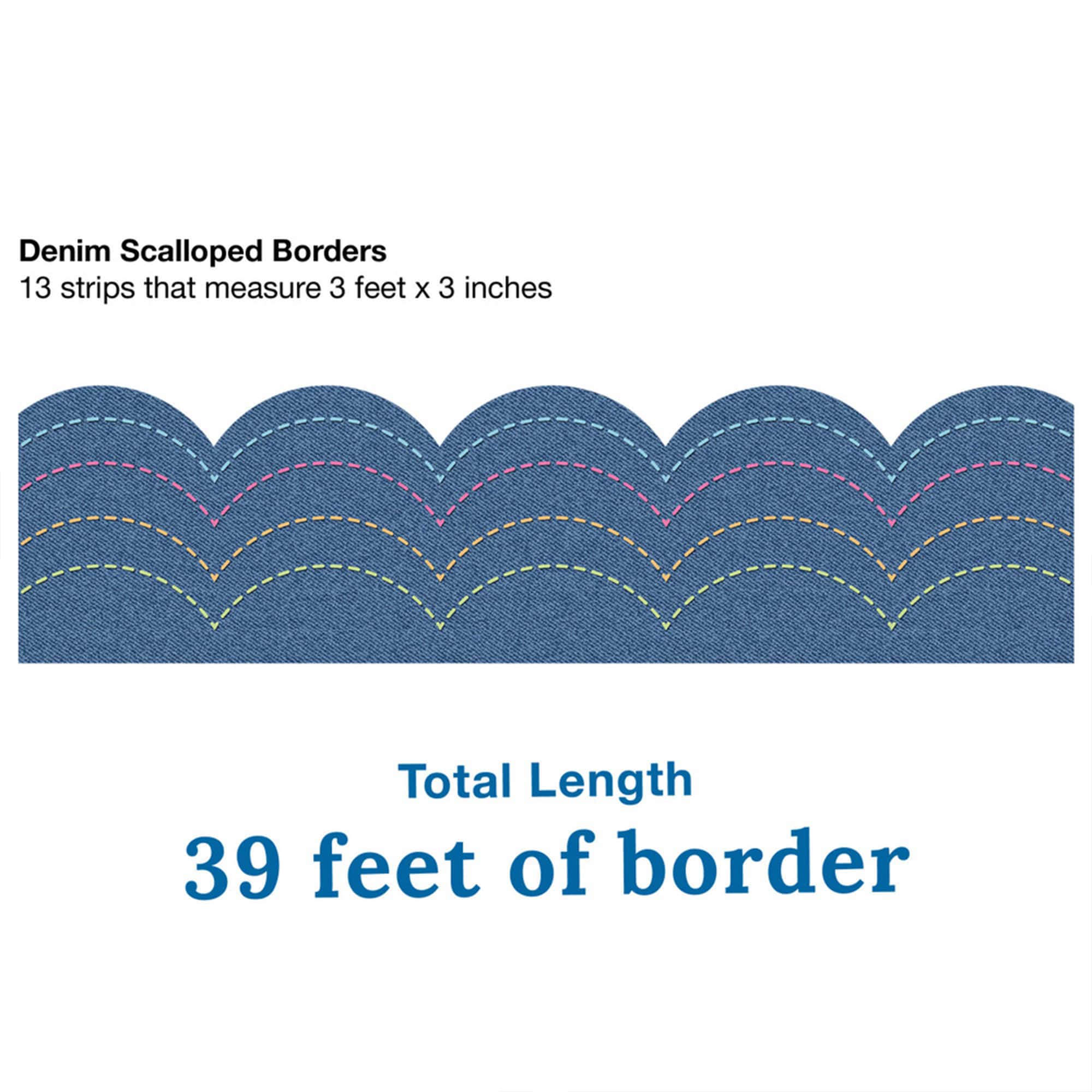 Carson Dellosa® Cool Denim Scalloped Borders Sets, 6ct.
