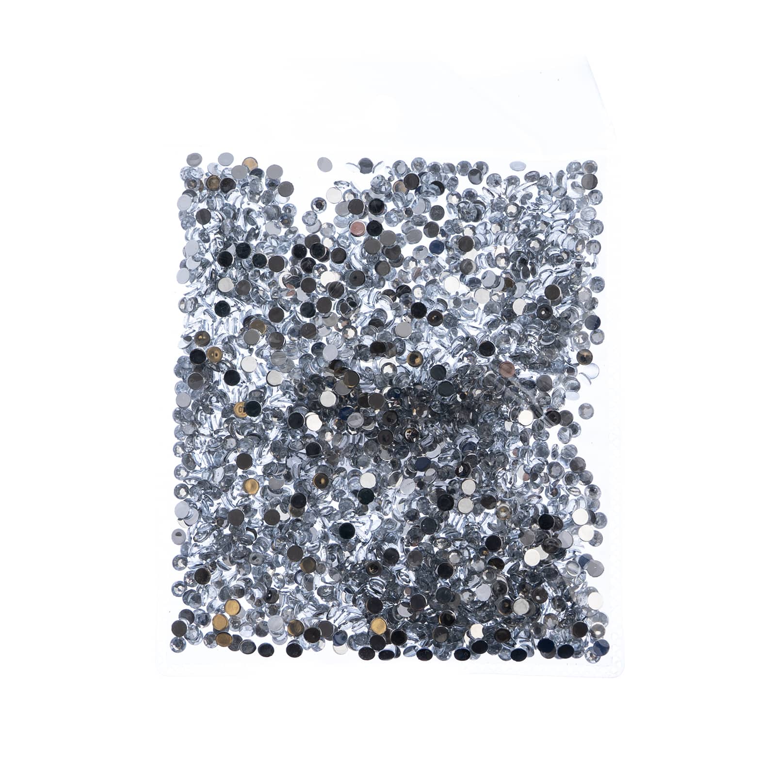 John Bead Acrylic Round Flat Back Rhinestones, 4mm