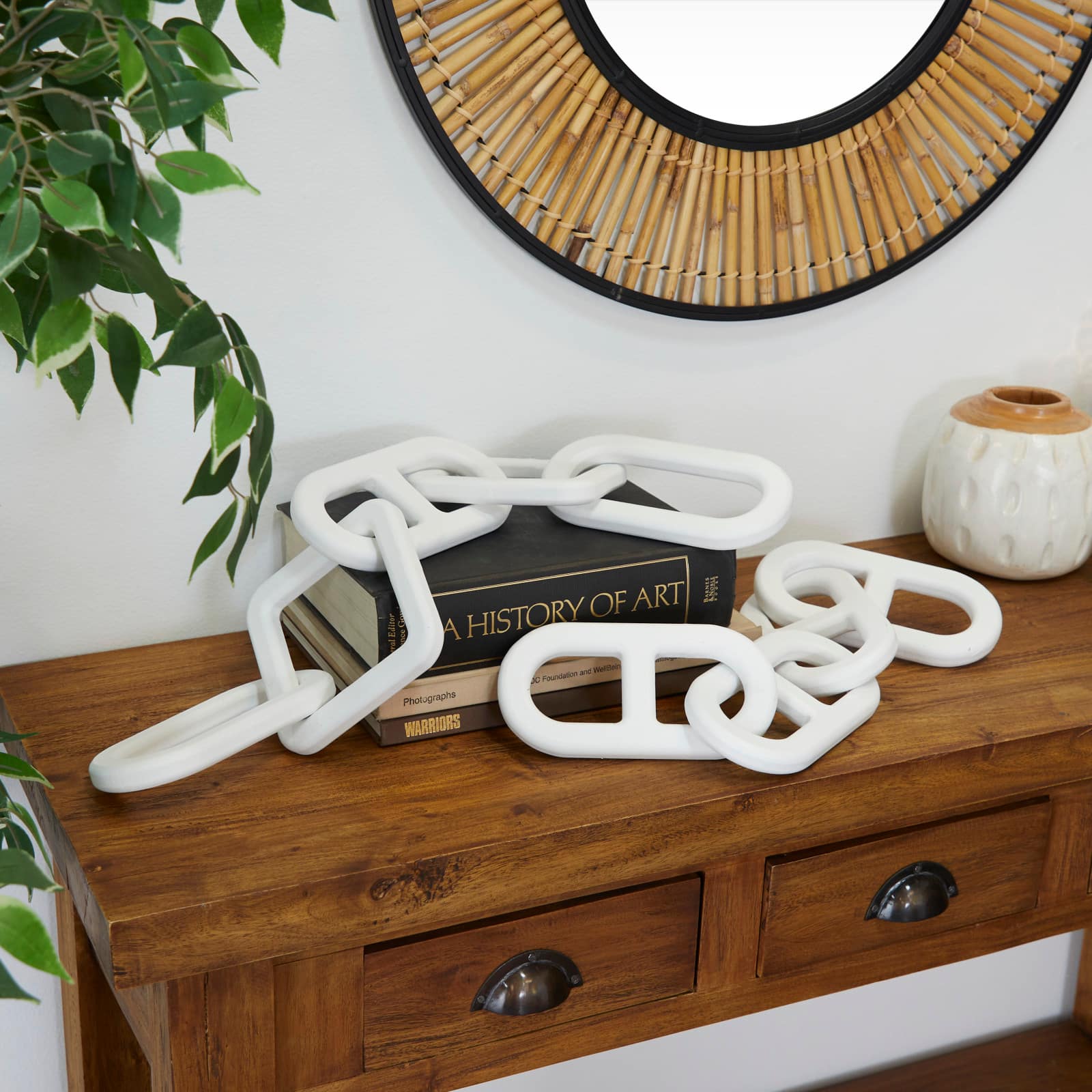 CosmoLiving by Cosmopolitan Wood Chain Sculpture Set
