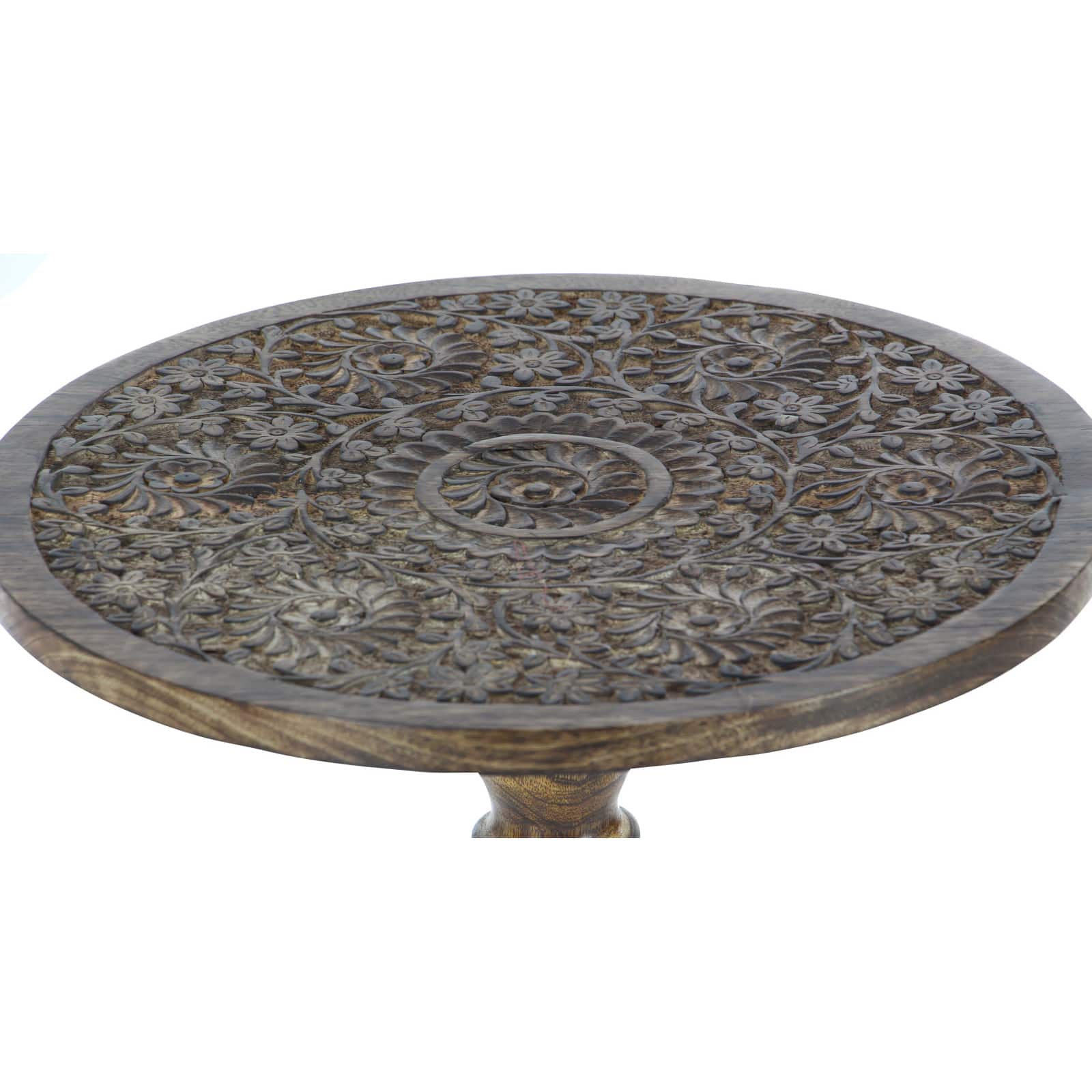 Brown Mango Wood Traditional Accent Table