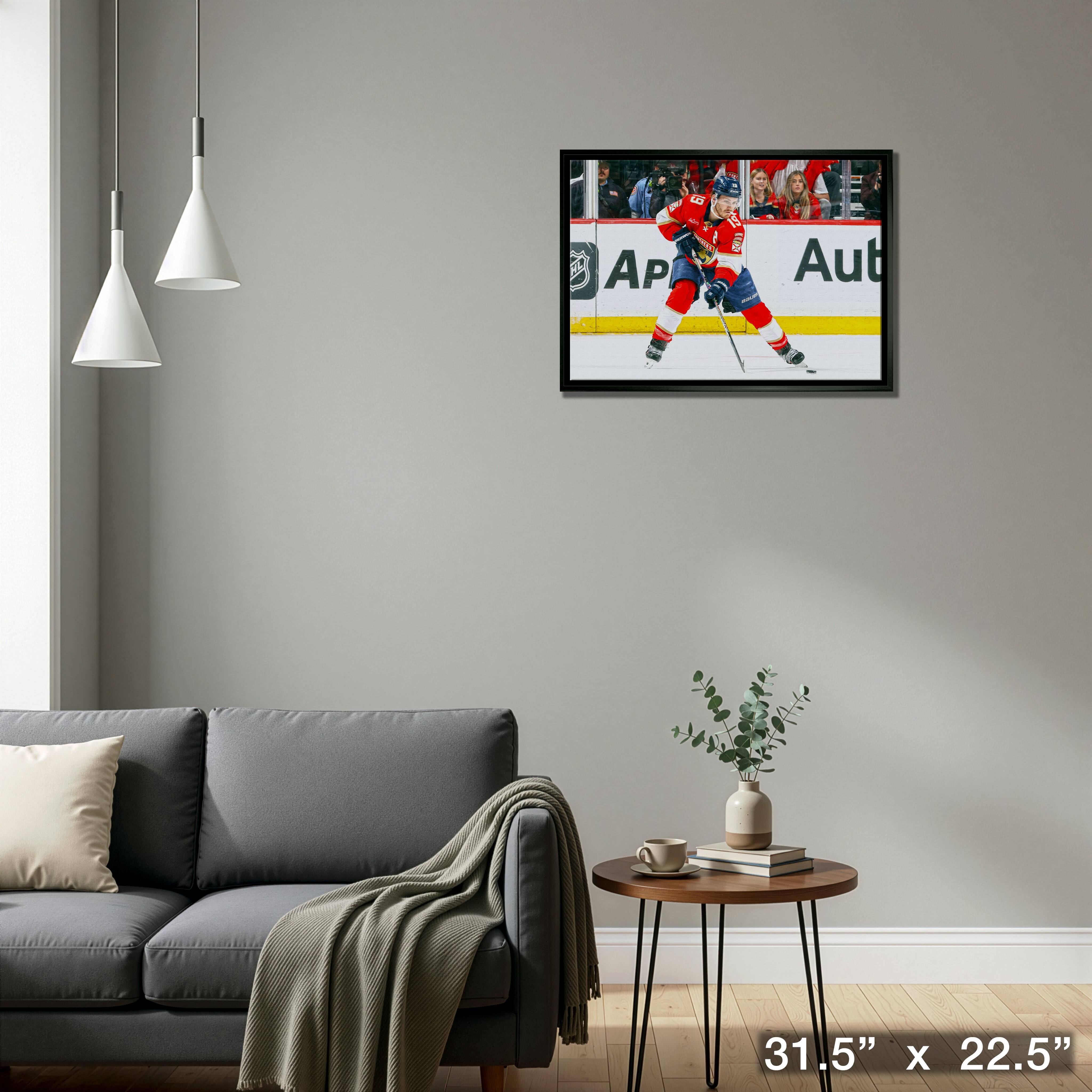 Matthew Tkachuk 20" x 29" Framed Canvas Panthers 31.5" x 22.5"