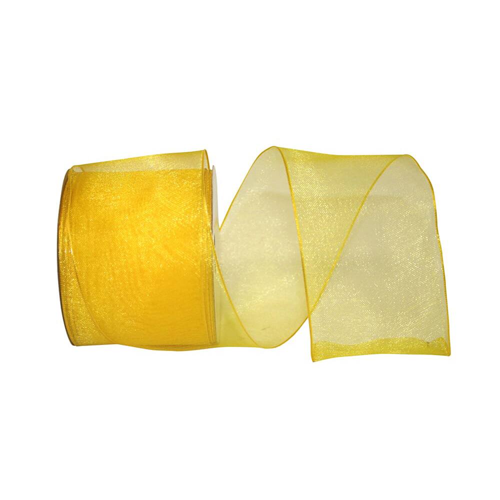 JAM Paper 2.5" x 25yd. Sheer Wired Ribbon