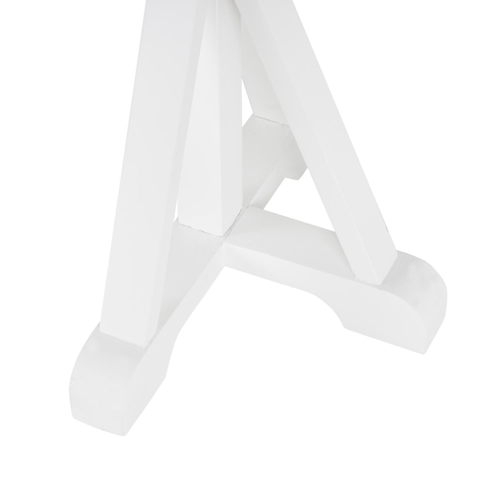 47" White Wood Living Room Console Table with Angled Legs & Brown Tabletop