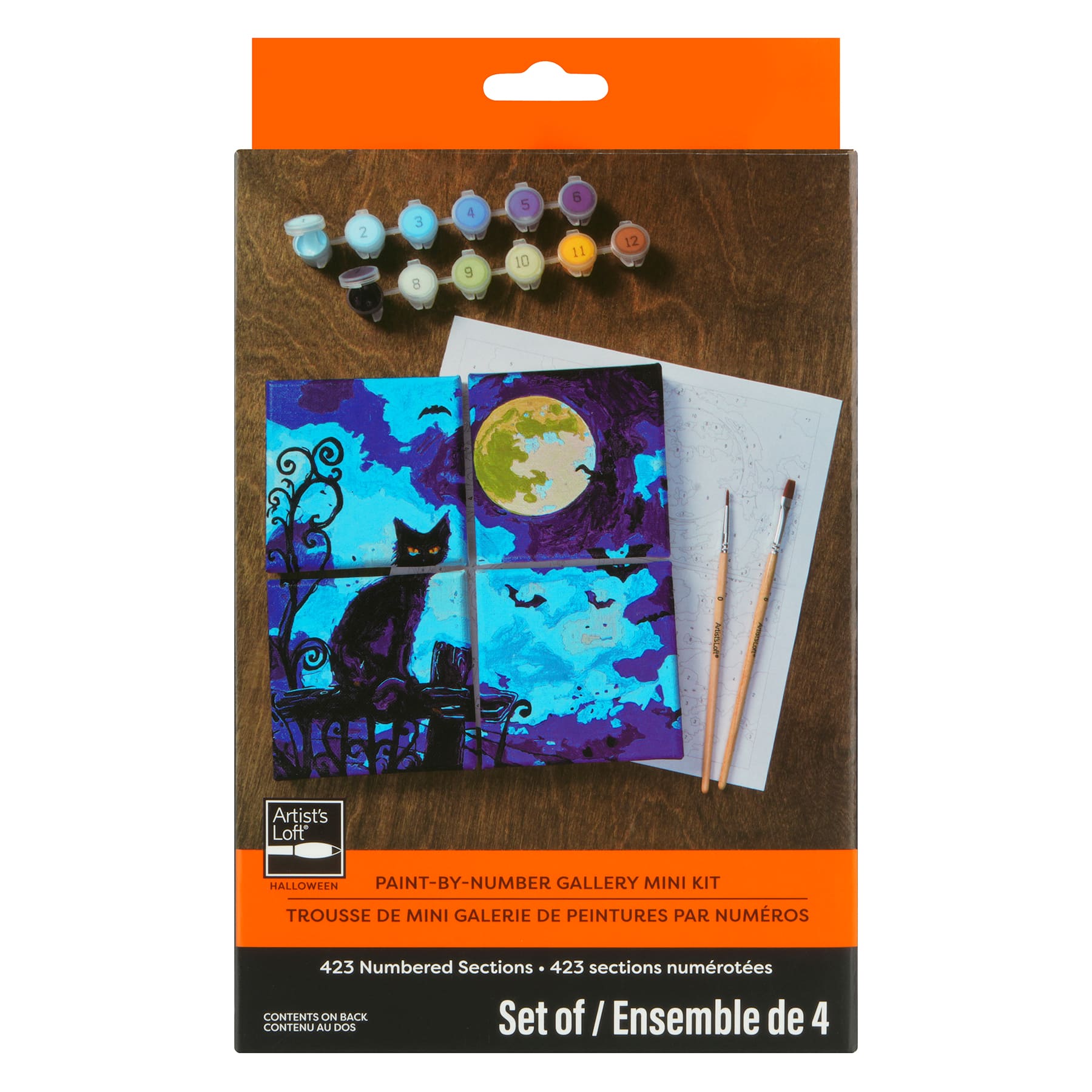 Black Cat & Moon Paint-by-Number Gallery Mini Kit by Artist's Loft®
