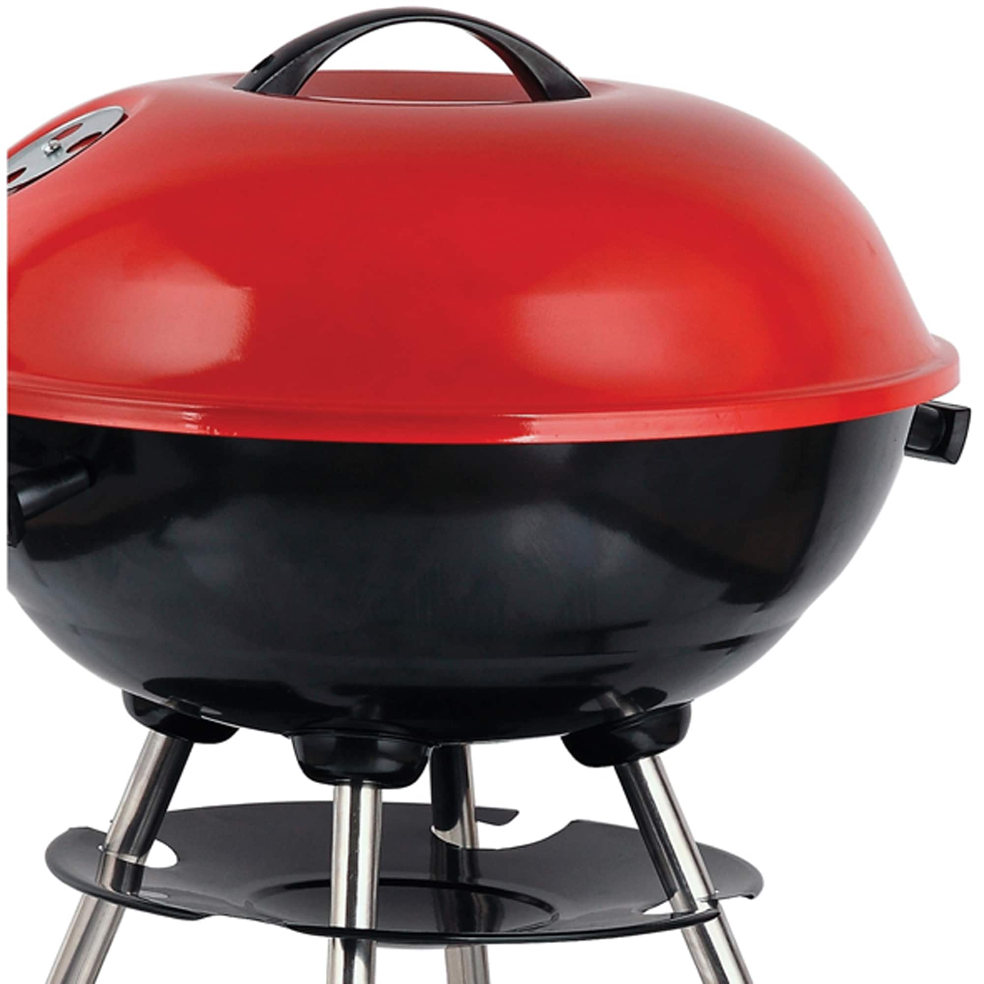 Brentwood 17" Portable Charcoal BBQ Grill with Wheels