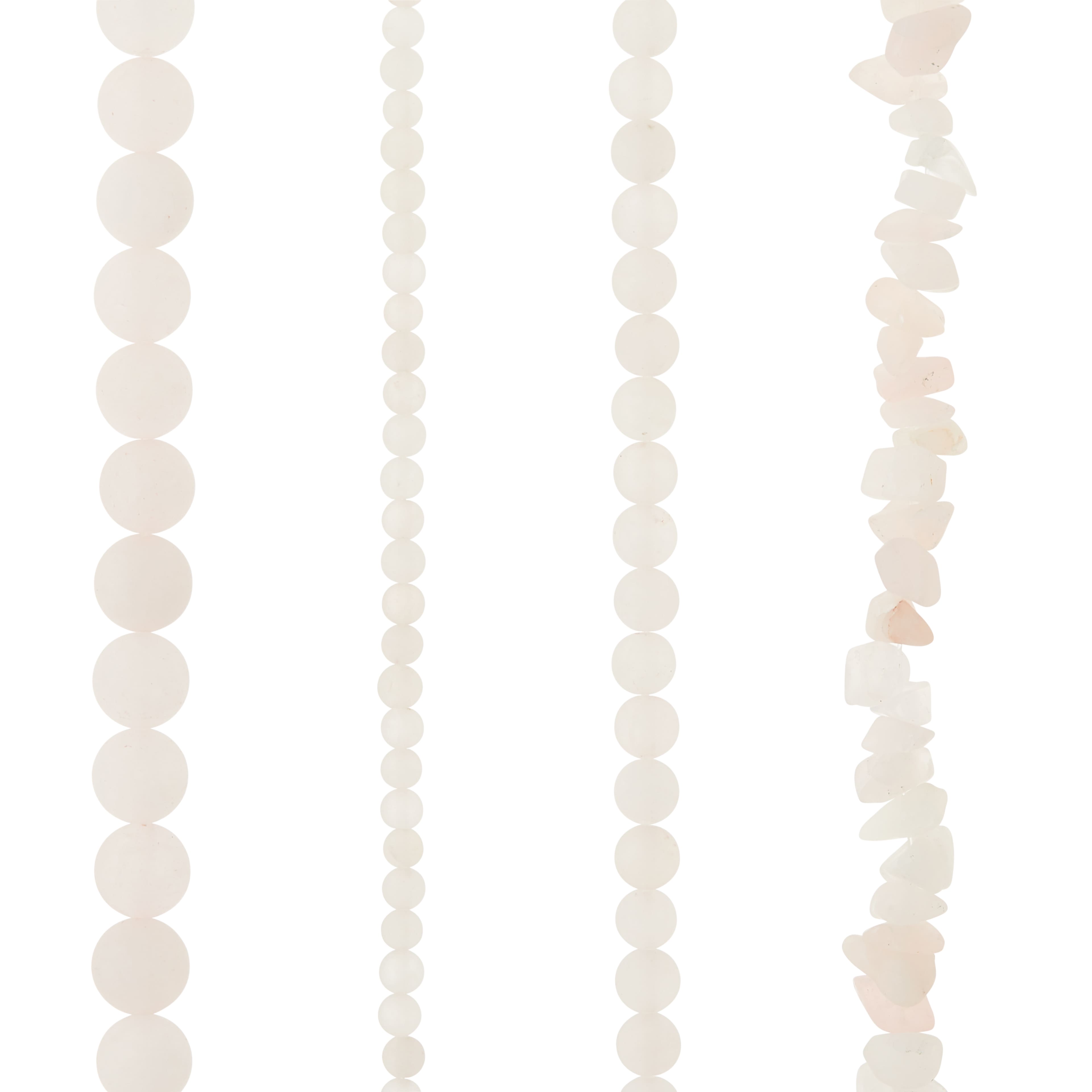 6 Pack: Matte Rose Quartz Stone Beads by Bead Landing™