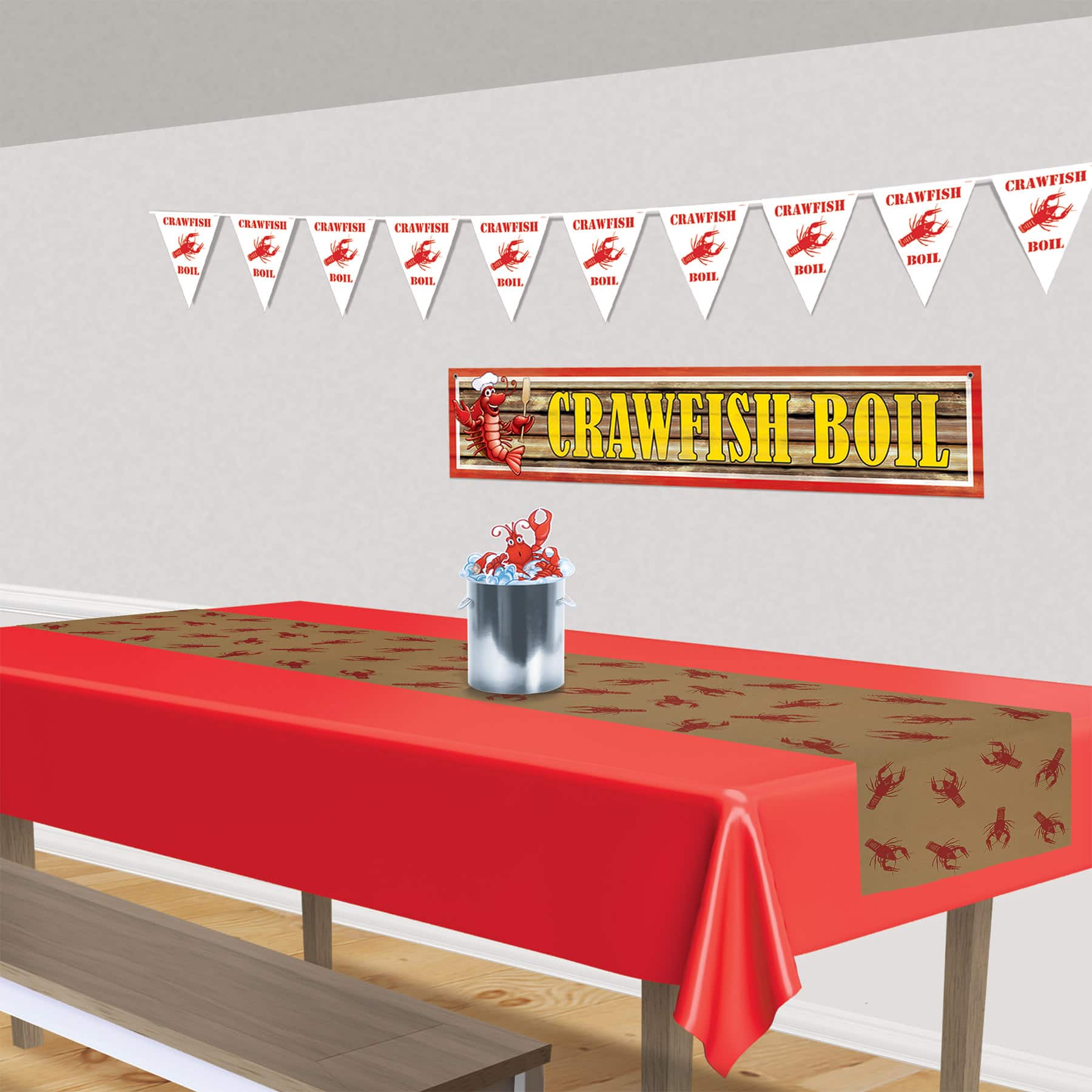 Beistle 24" x 50ft. Crawfish Kraft Paper Table Roll
