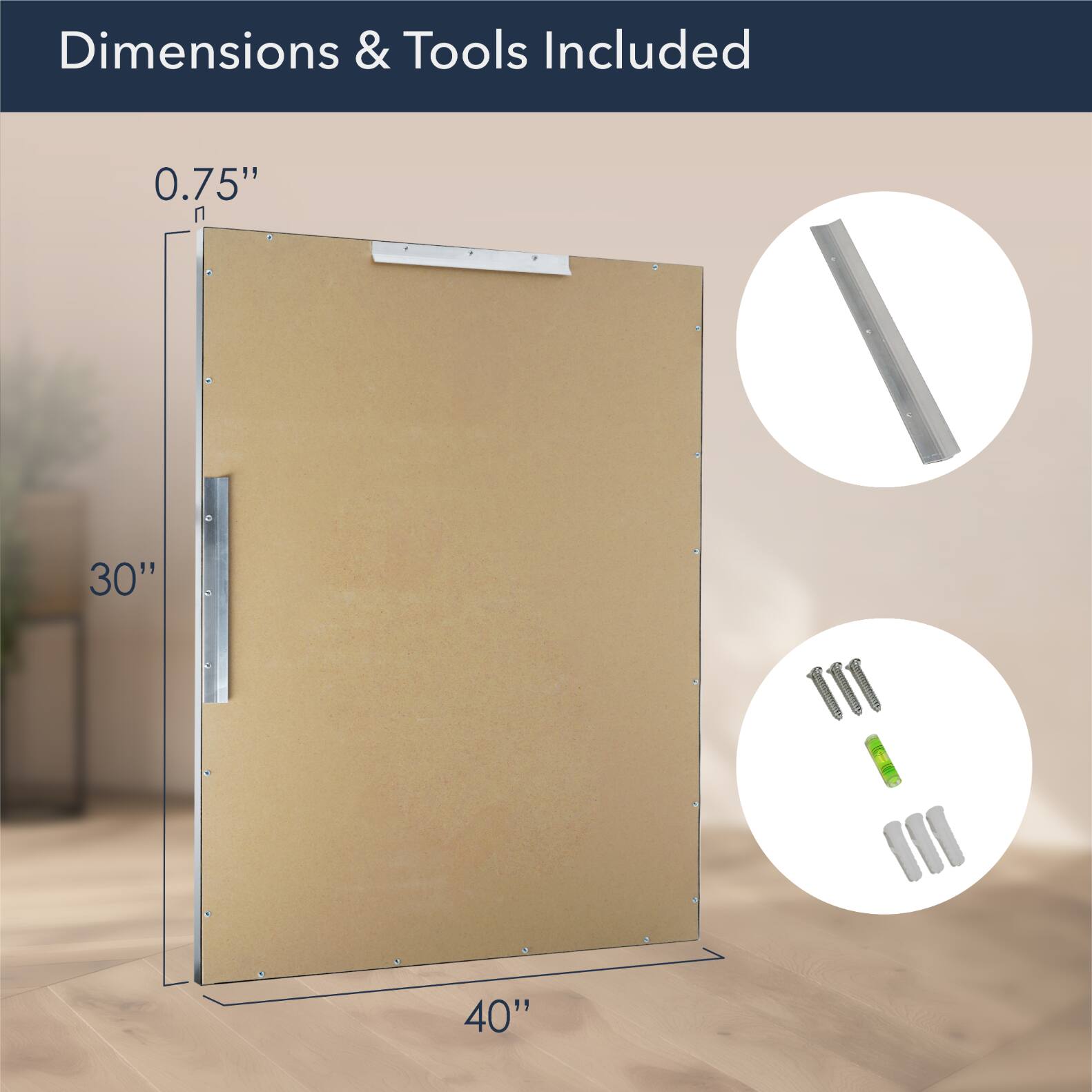 Head West Chrome Stainless Steel Beveled Wall Mirror