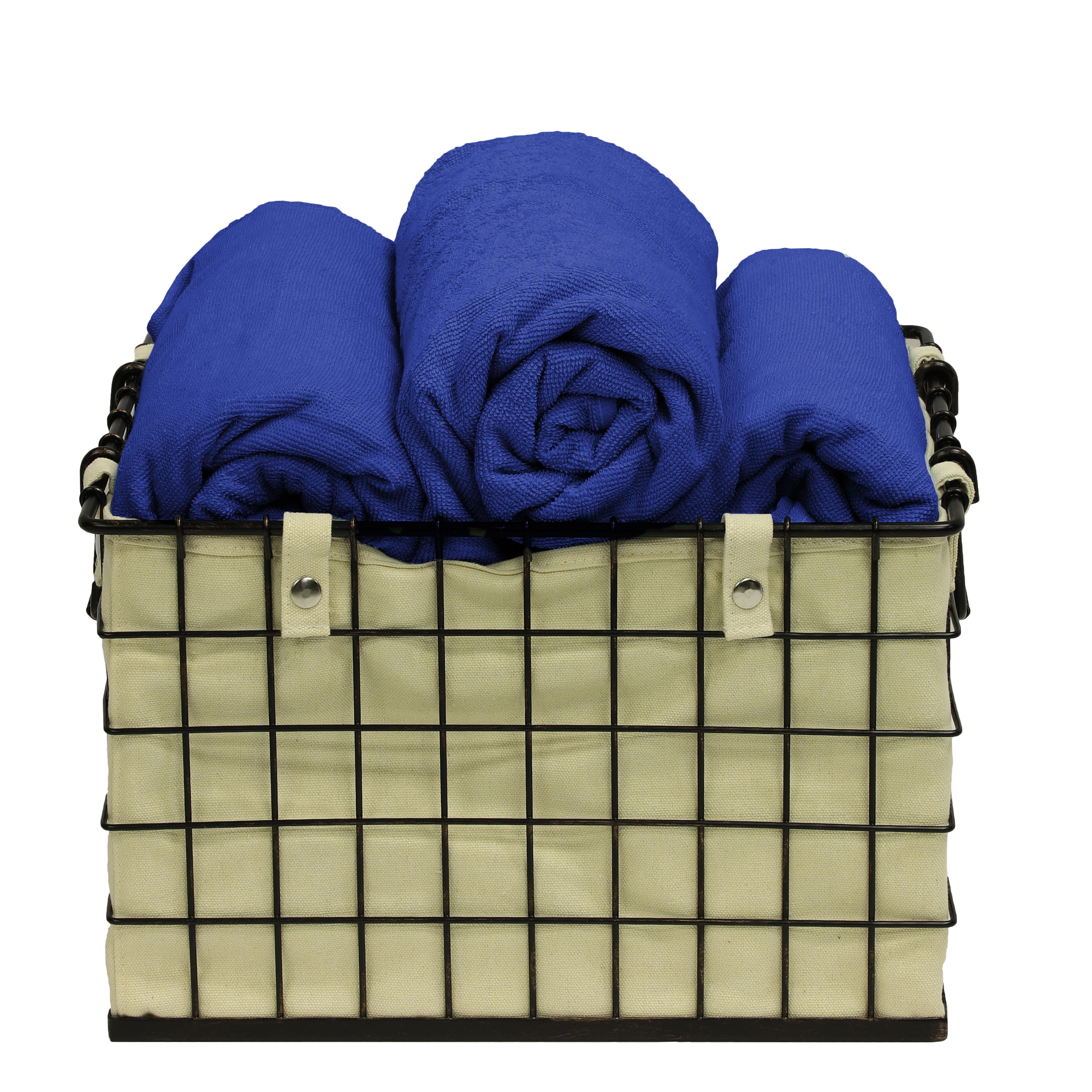 6 Packs: 3 ct. (18 total) Foldable Metal Storage Baskets