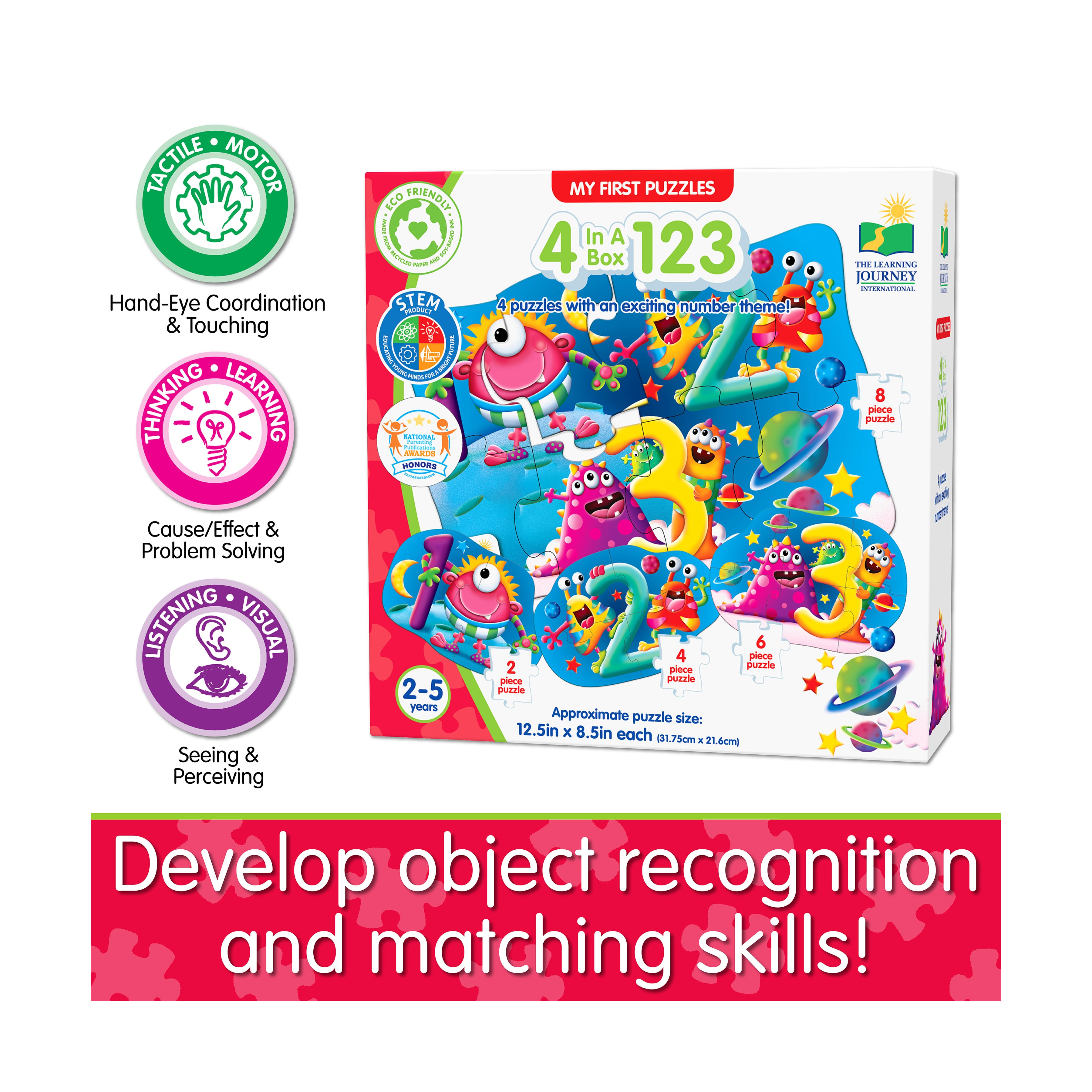 My First Puzzles - 4 In A Box - 123: 20 Pcs