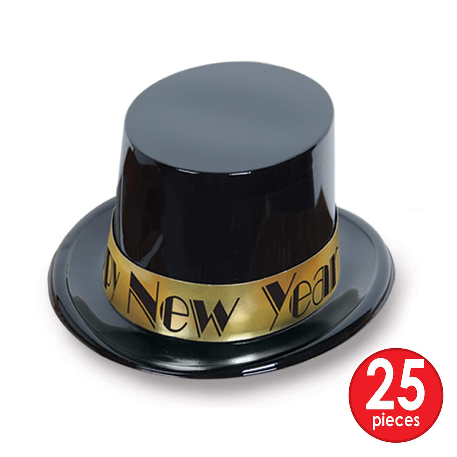 Beistle Black & Gold New Year Showtime Deluxe Party Favor Kit For 100