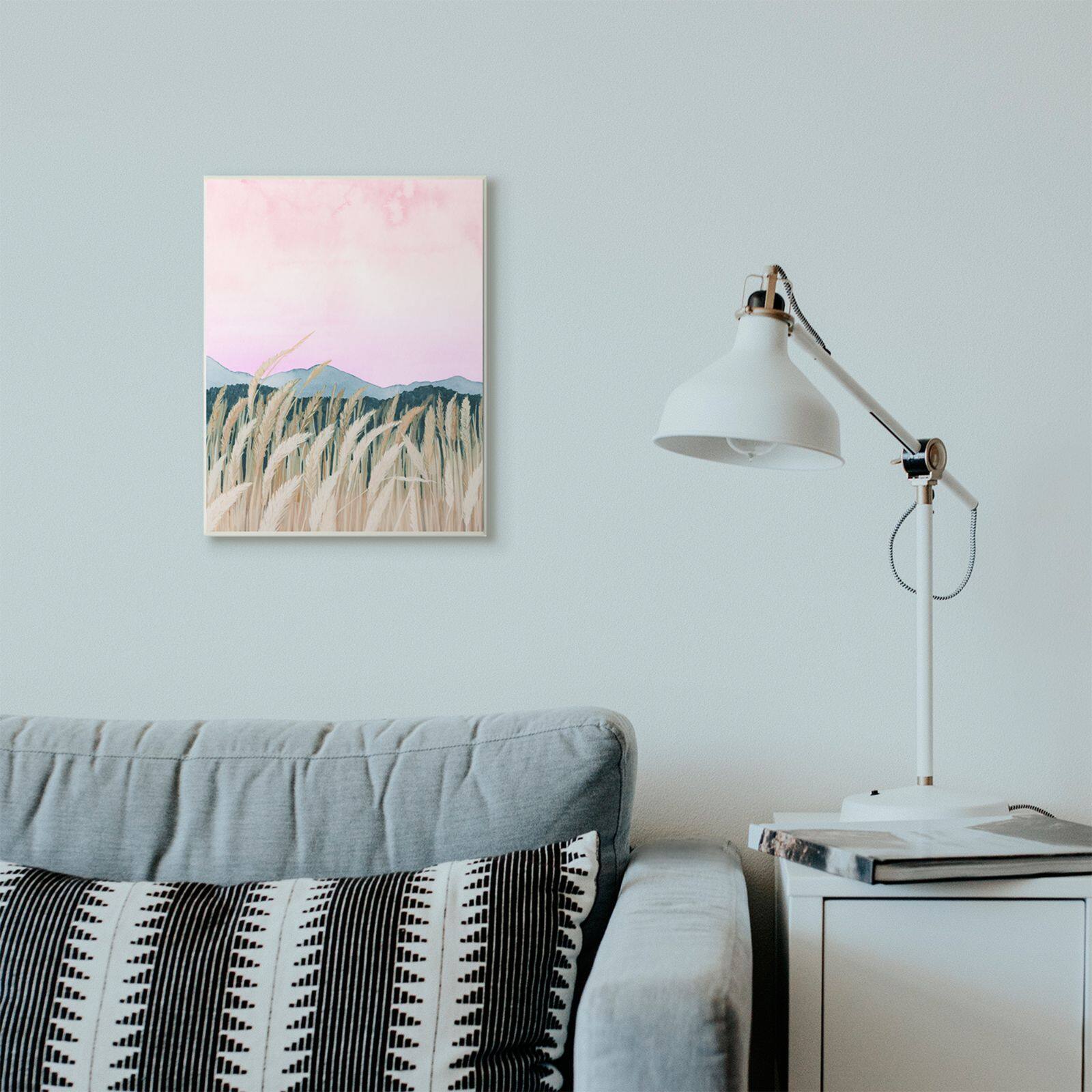 Stupell Industries Wheat Field Watercolor Wooden Wall Plaque