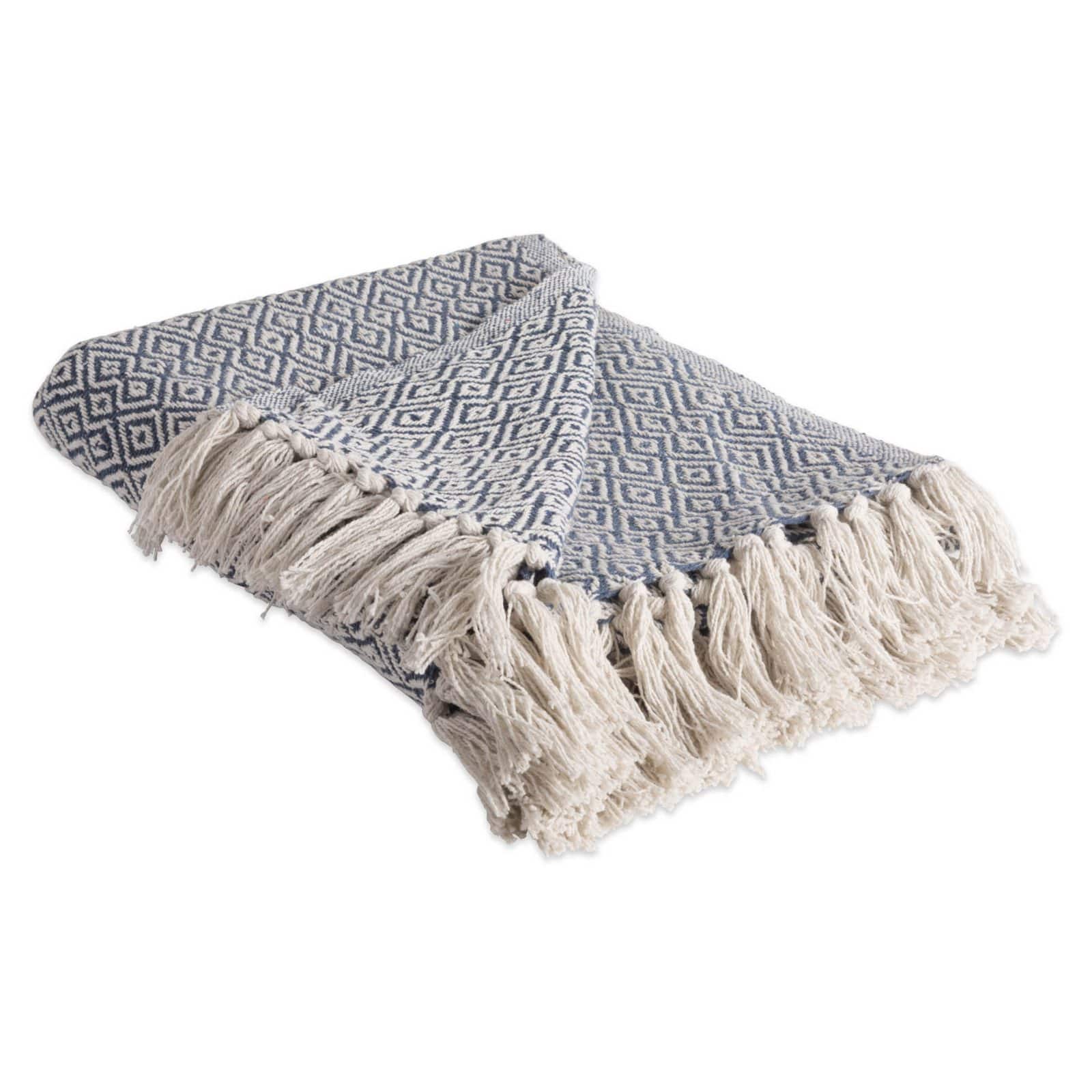 DII® French Blue Double Diamond Throw