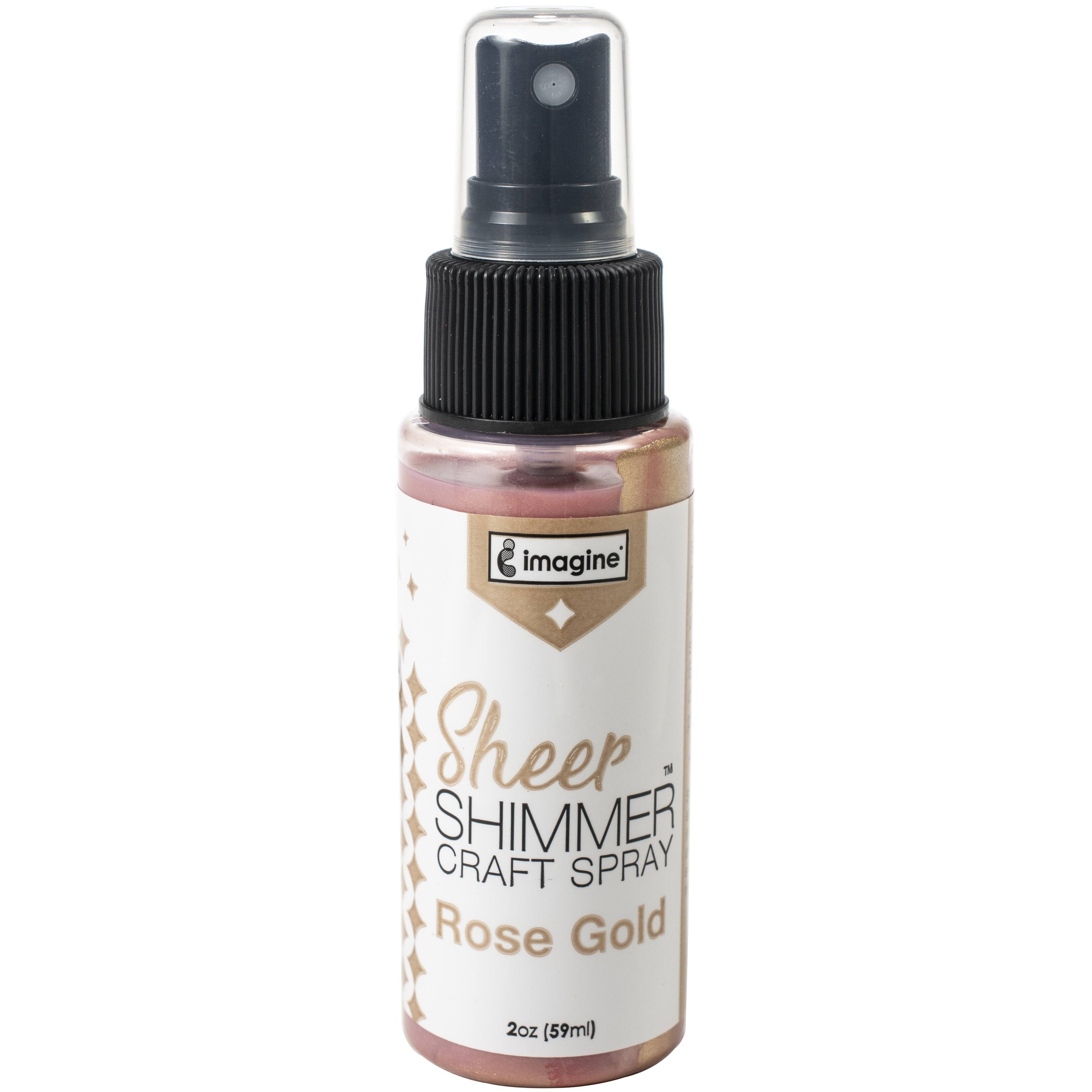 Imagine Rose Gold Sheer Shimmer Craft Spray, 2oz.