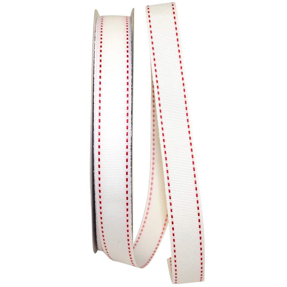 JAM Paper 5/8" x 50yd. Grosgrain Saddle Stitch Ribbon