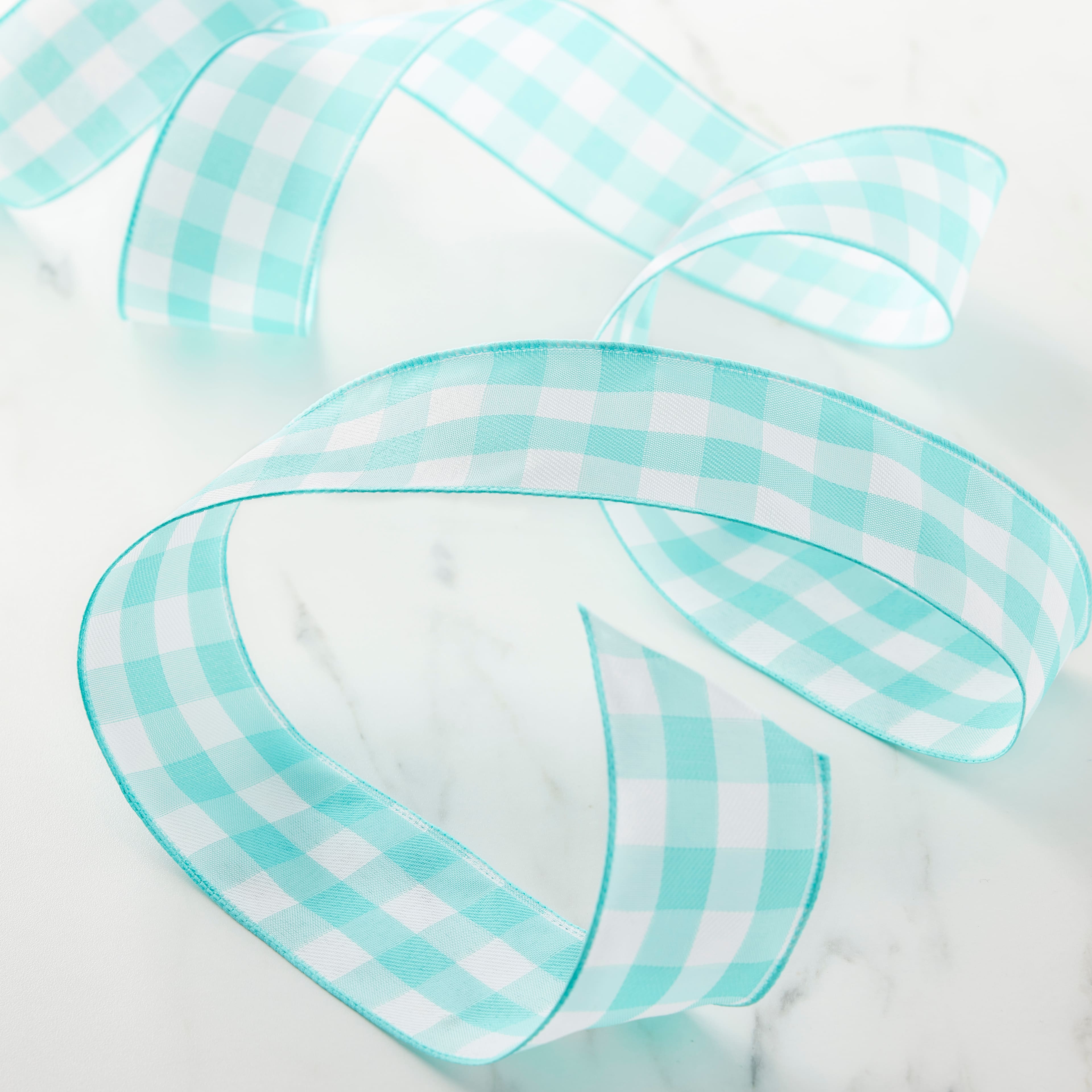 12 Pack: 2.5" x 8.3yd. Wired Gingham Ribbon by Celebrate It™