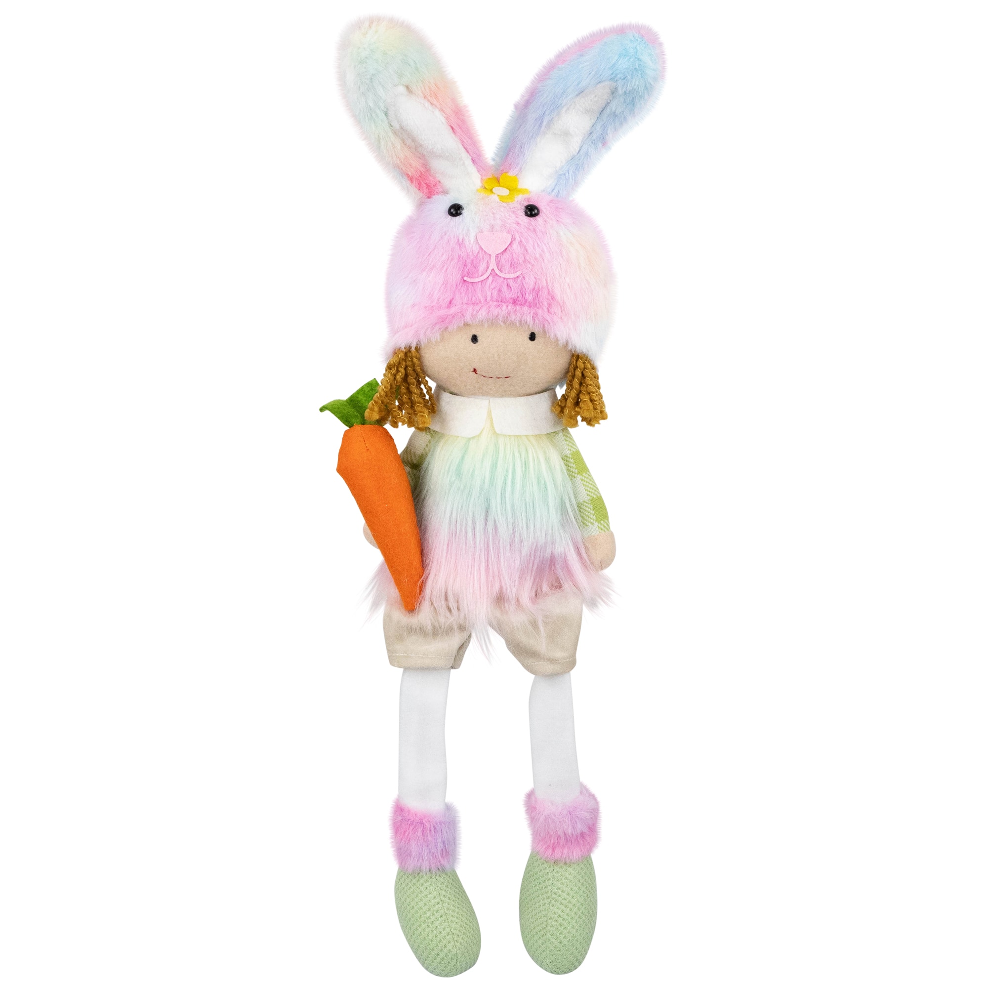 22" Girl with Dangling Legs Easter Figurine