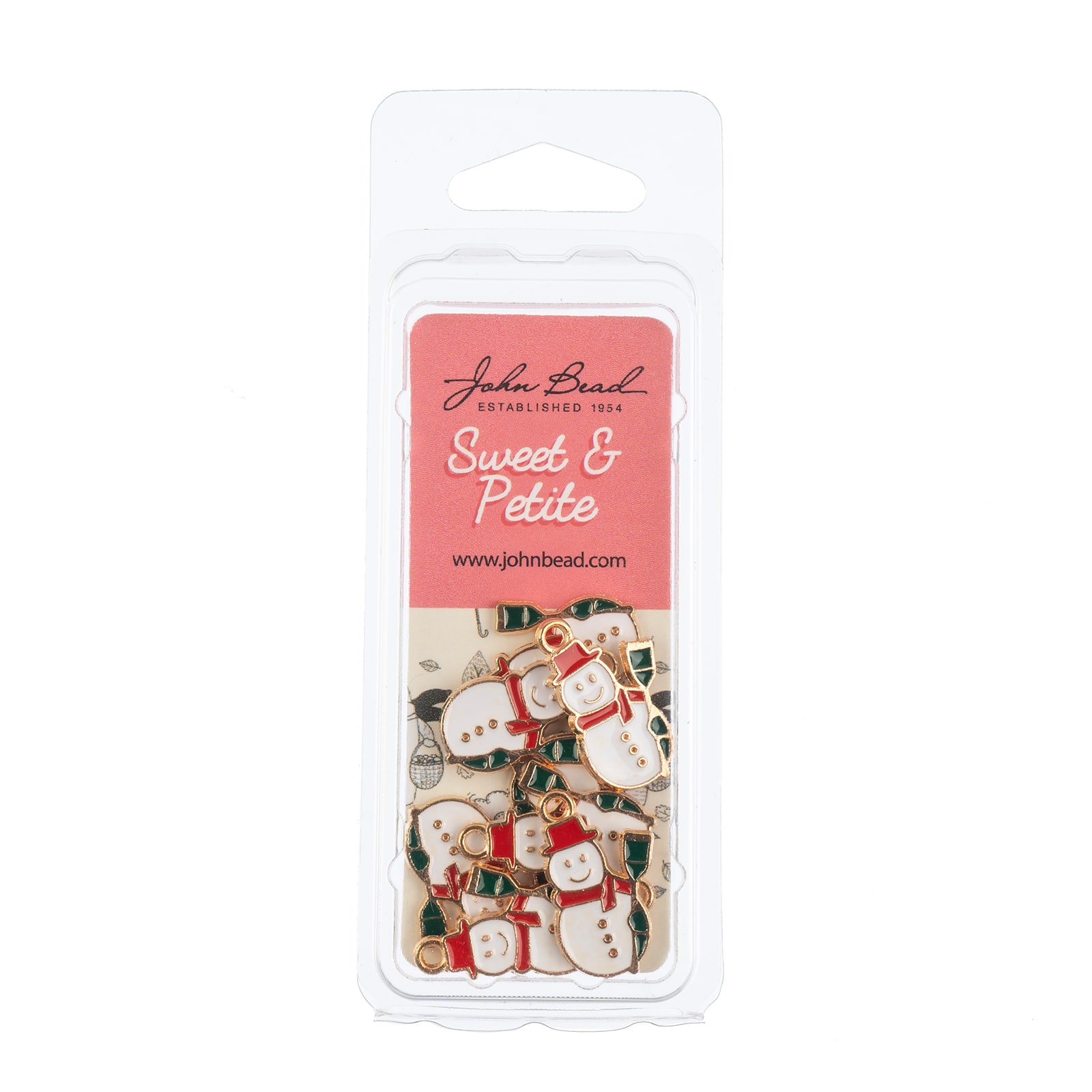 John Bead Sweet & Petite Snowman Holiday Charms, 8ct.