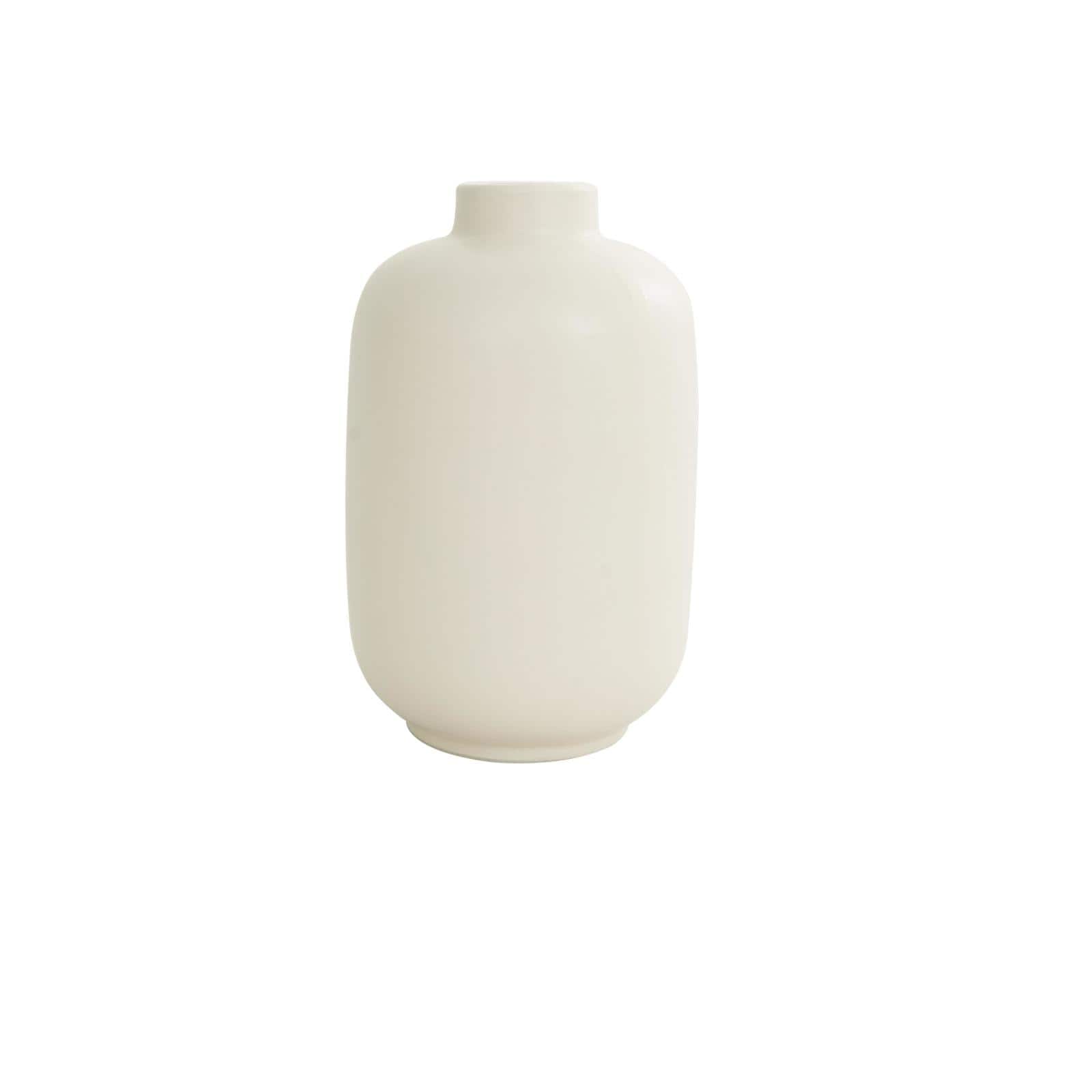 8" Cream Ceramic Minimalistic Vase