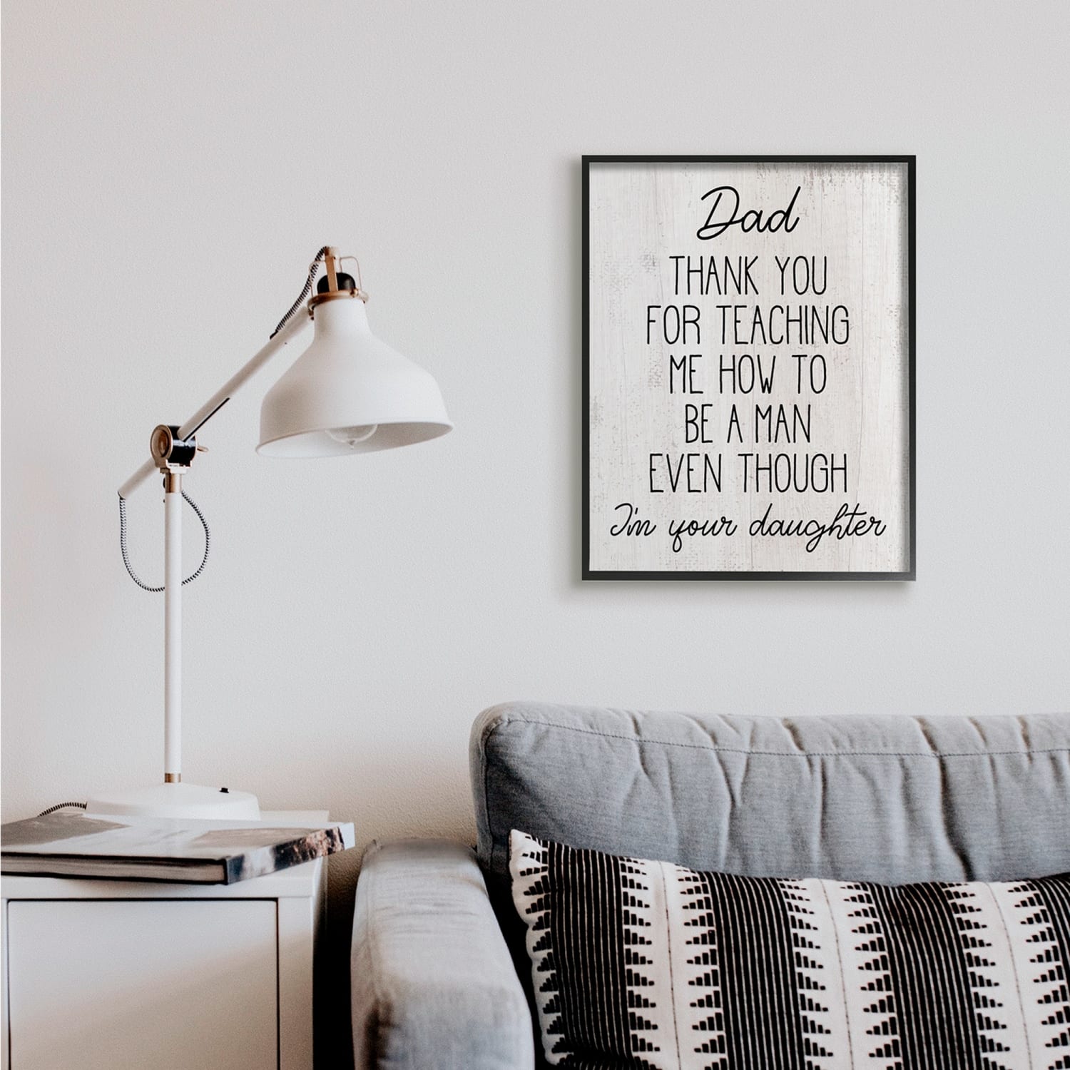 Stupell Industries Dad Thank You Phrase Family Daughter Humor Framed Giclee Art