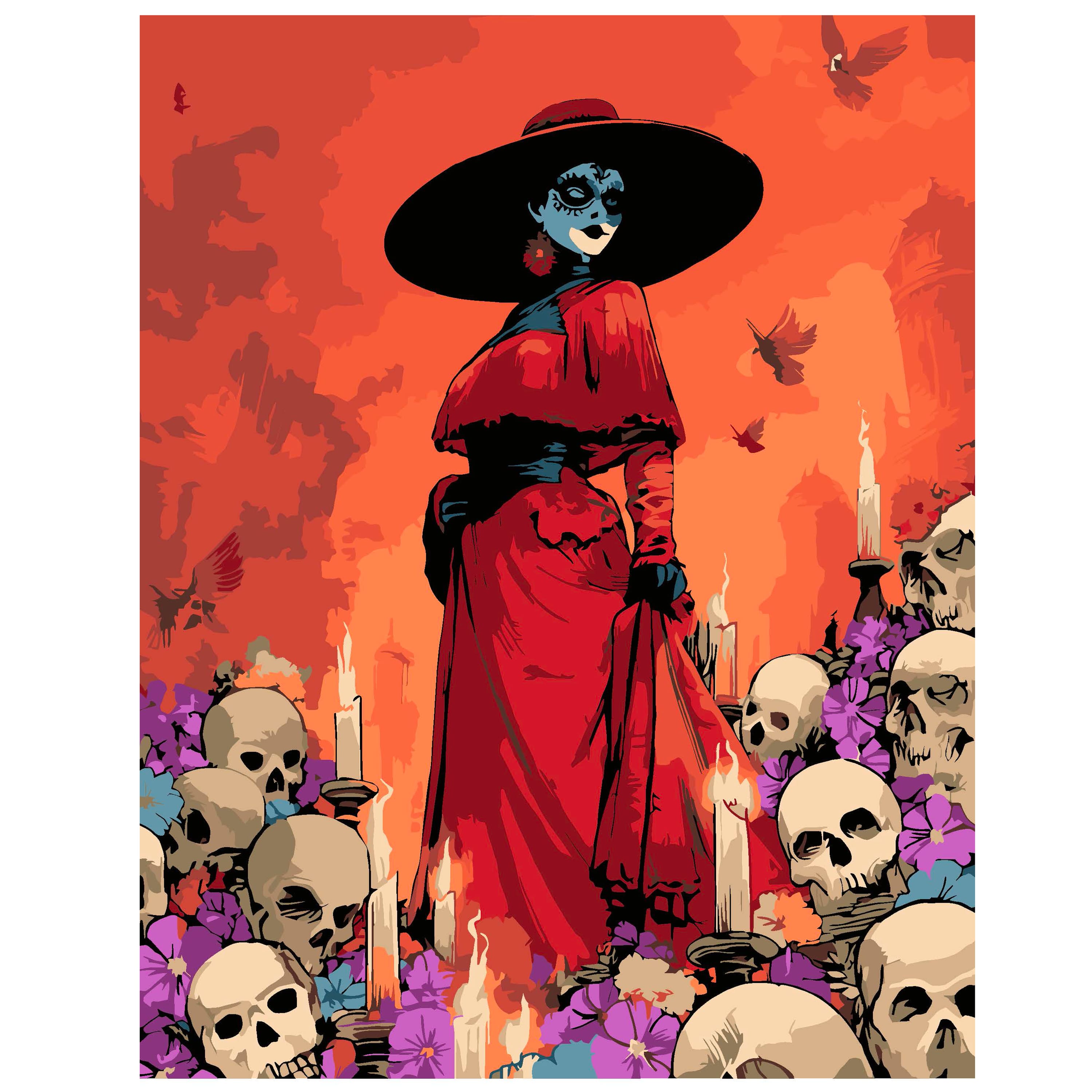 11" x 14" Day of the Dead Paint-by-Number Kit by Artist's Loft®