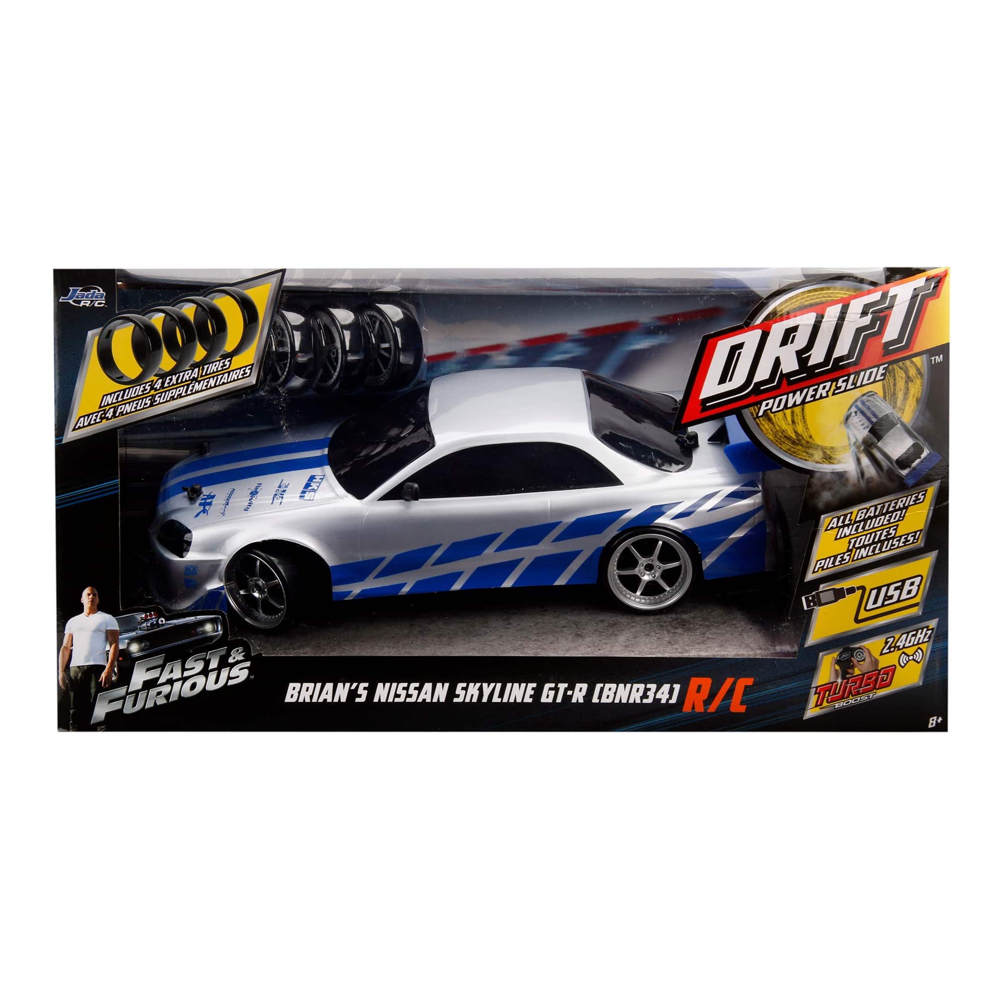 Jada Toys® Fast & Furious Drift Remote-Control Nissan Skyline GT-R Toy