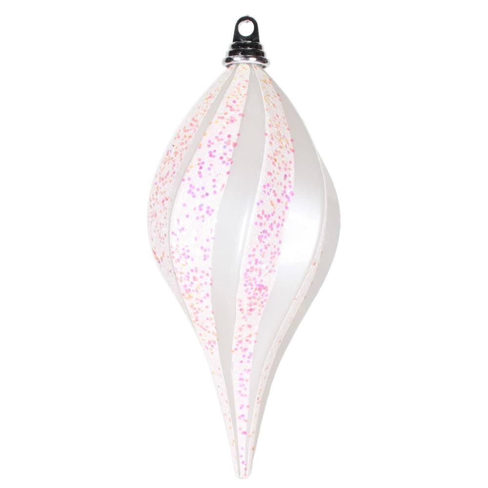 Vickerman 12" Glitter Swirl Drop Christmas Ornament