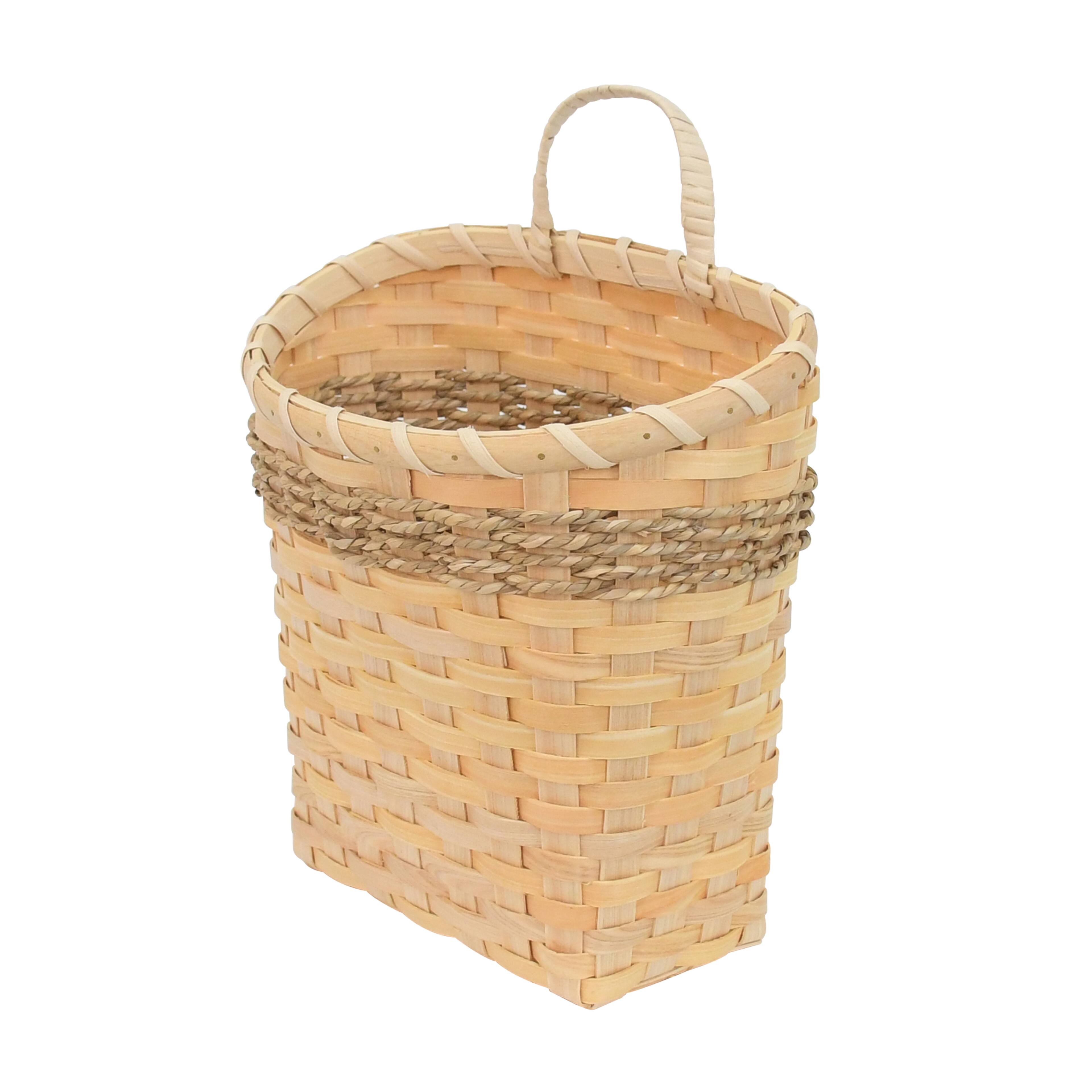 Woven Hanging Wall Basket with Twisted Seagrass Accent by Ashland®