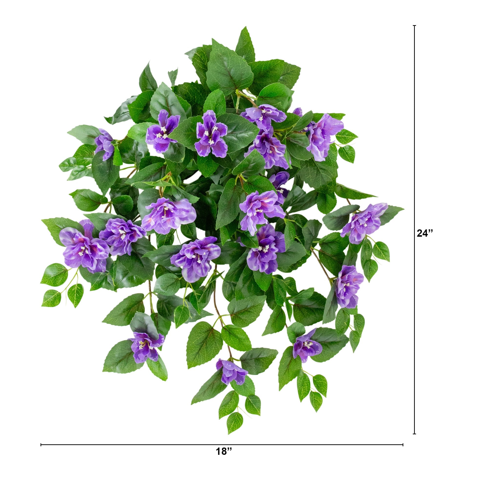 24" UV Resistant Artificial Azalea Hanging Plants, 3ct.
