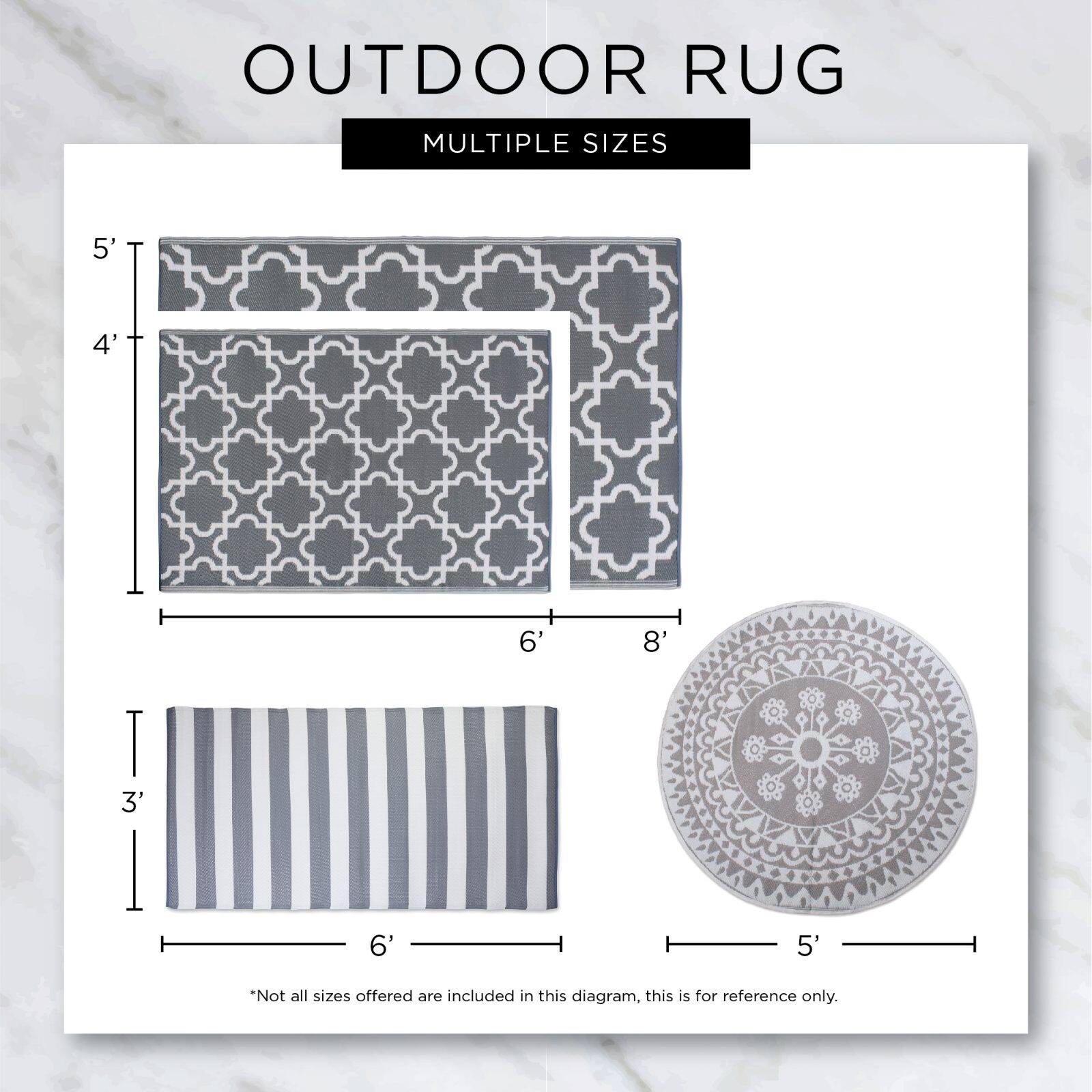 DII® Dark Brown Infinity Circle Outdoor Rug, 4ft. x 6ft.