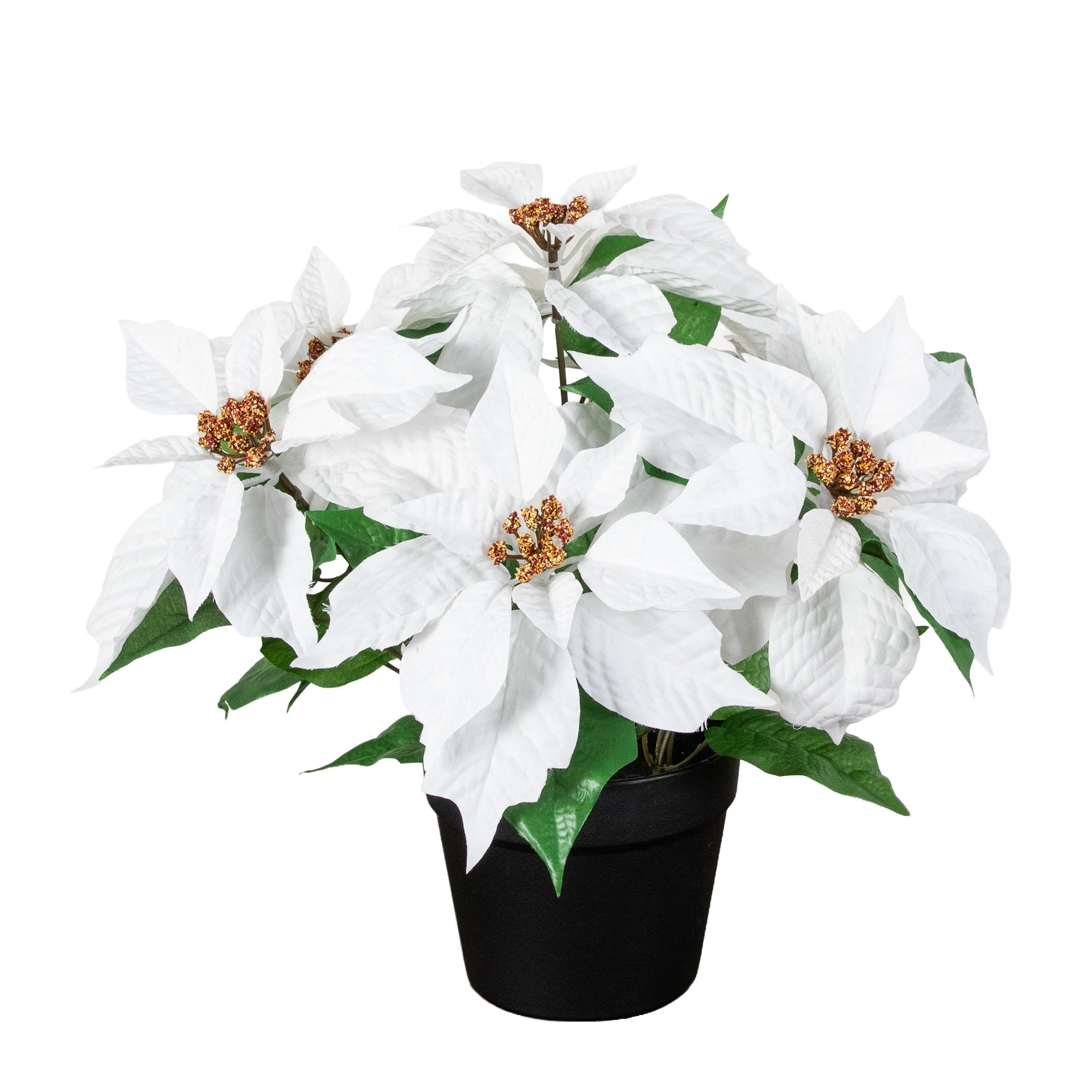 Nearly Natural 15.5" Artificial Potted Poinsettia Plant
